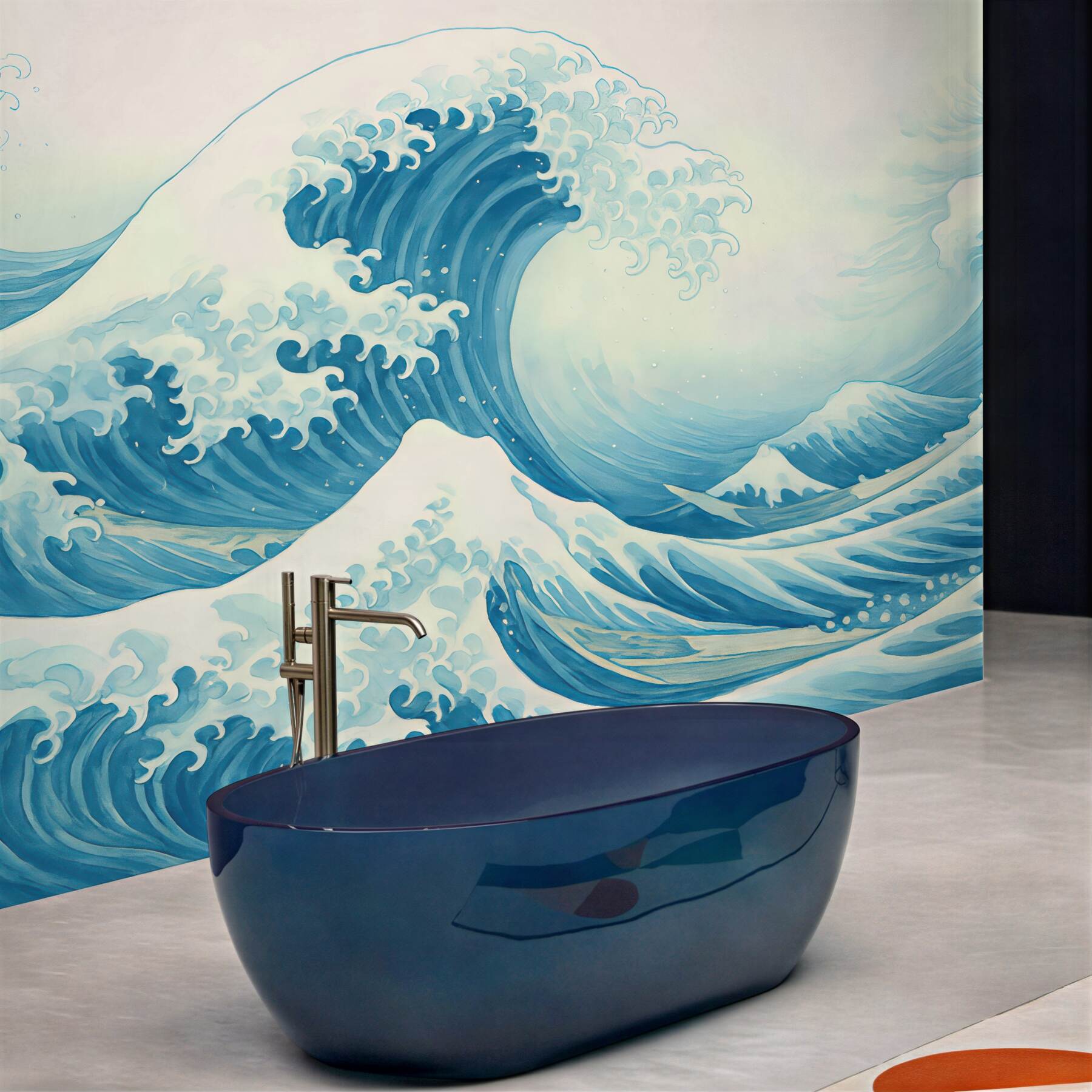 Fototapeta turkusowe fale w artystycznym stylu