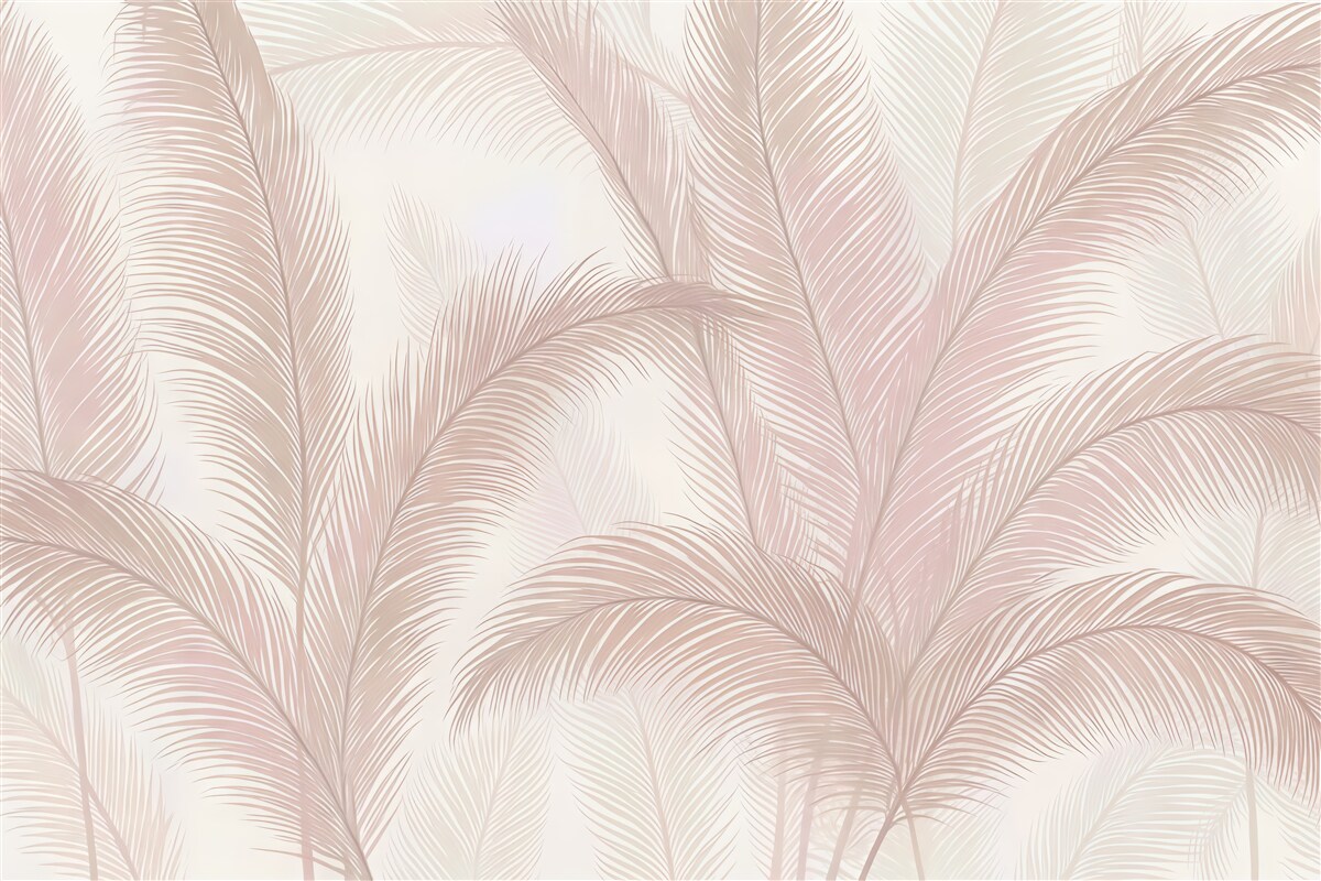 Fototapeta Palmowe liście w różowym kolorze.