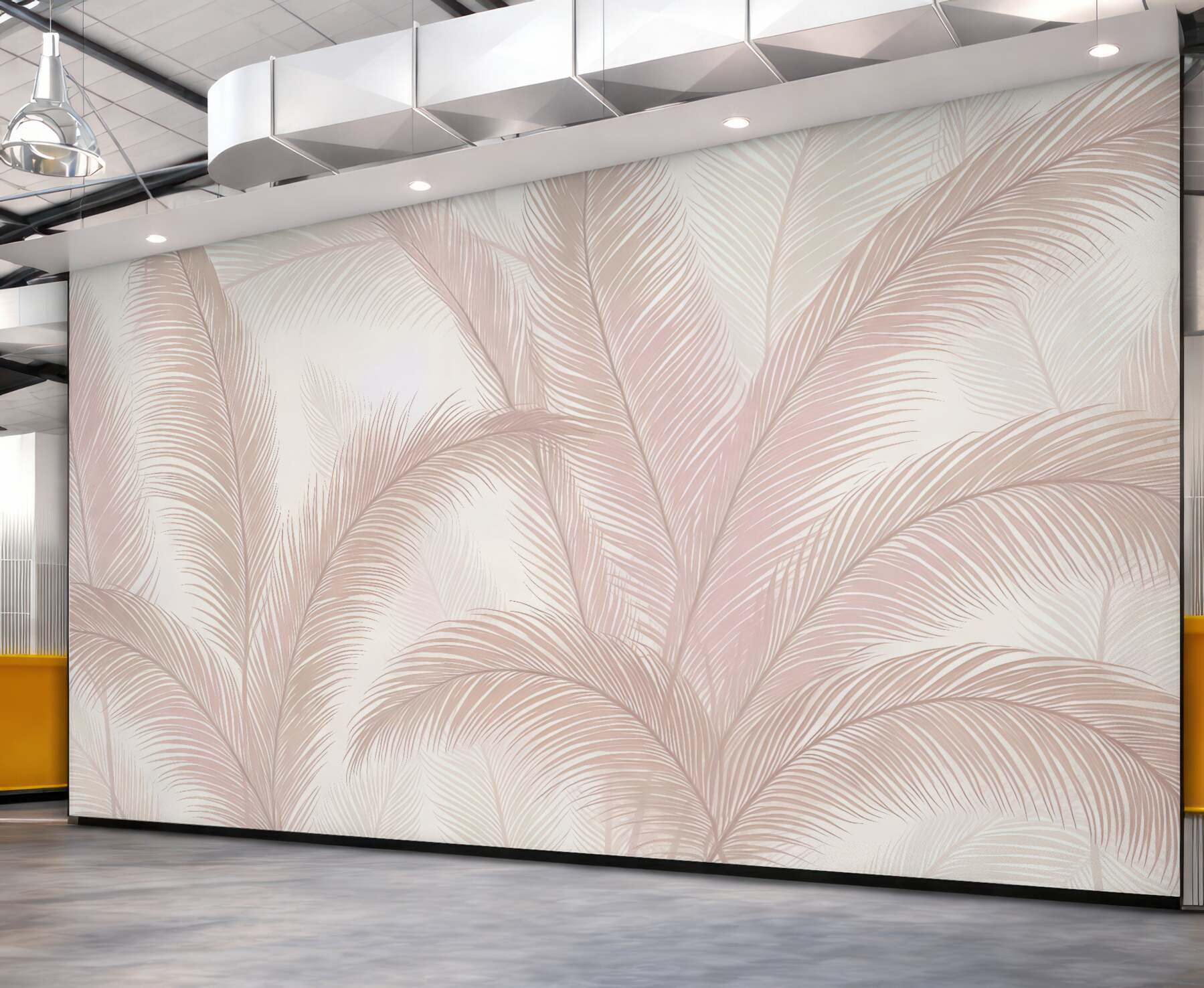 Fototapeta Palmowe liście w różowym kolorze.