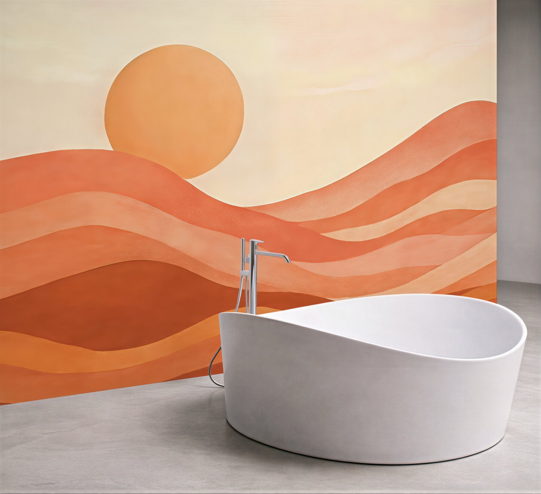 Fototapeta morelowe fale pustynnego słońca