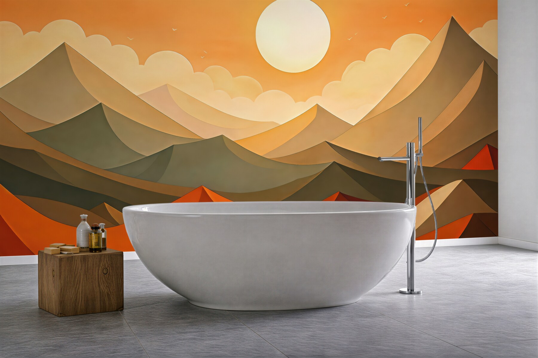 Fototapeta abstrakcyjna pustynia w blasku słońca