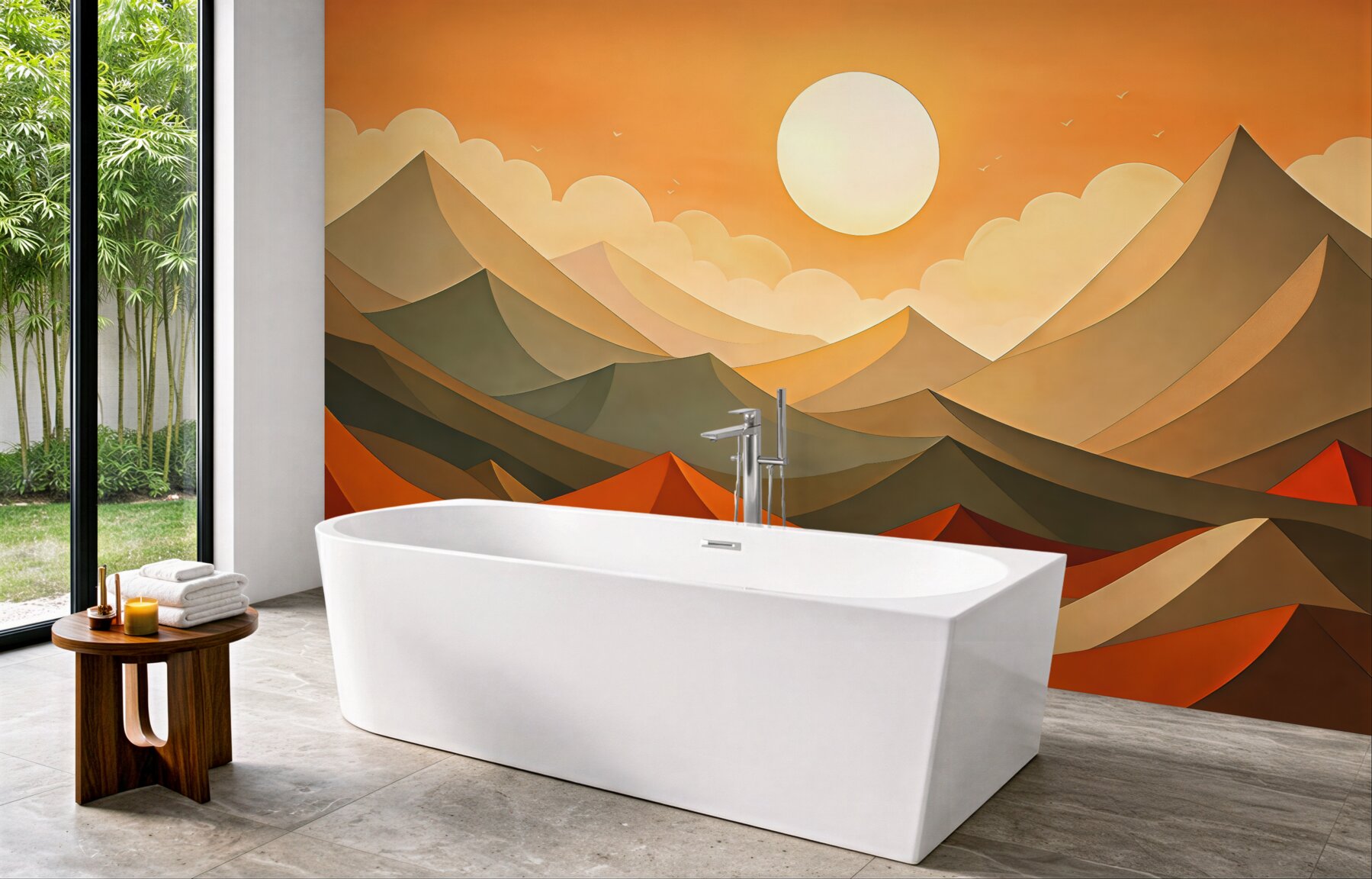 Fototapeta abstrakcyjna pustynia w blasku słońca