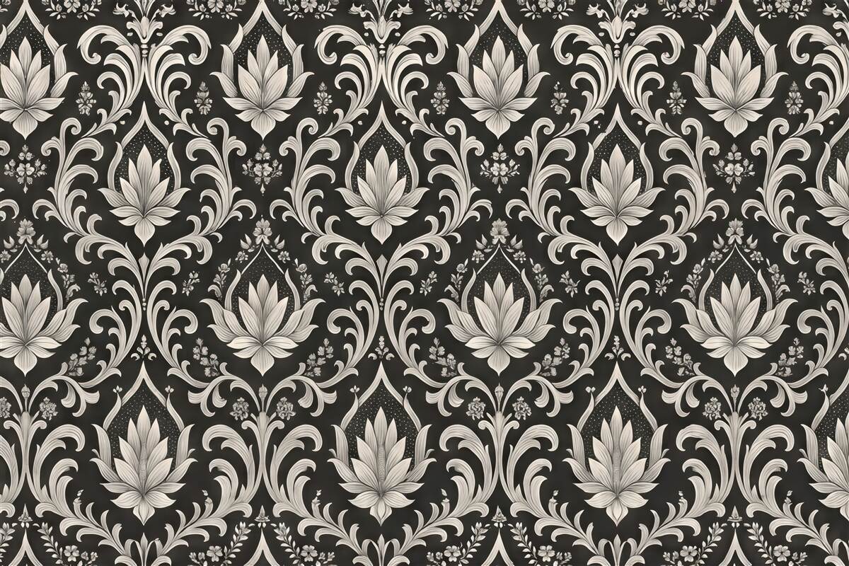 Fototapeta Staroświecki wzór z adamaszku.