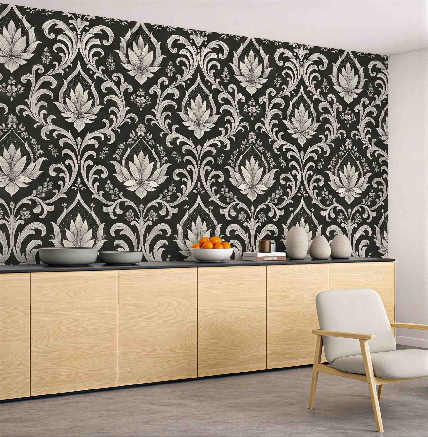 Fototapeta Staroświecki wzór z adamaszku.