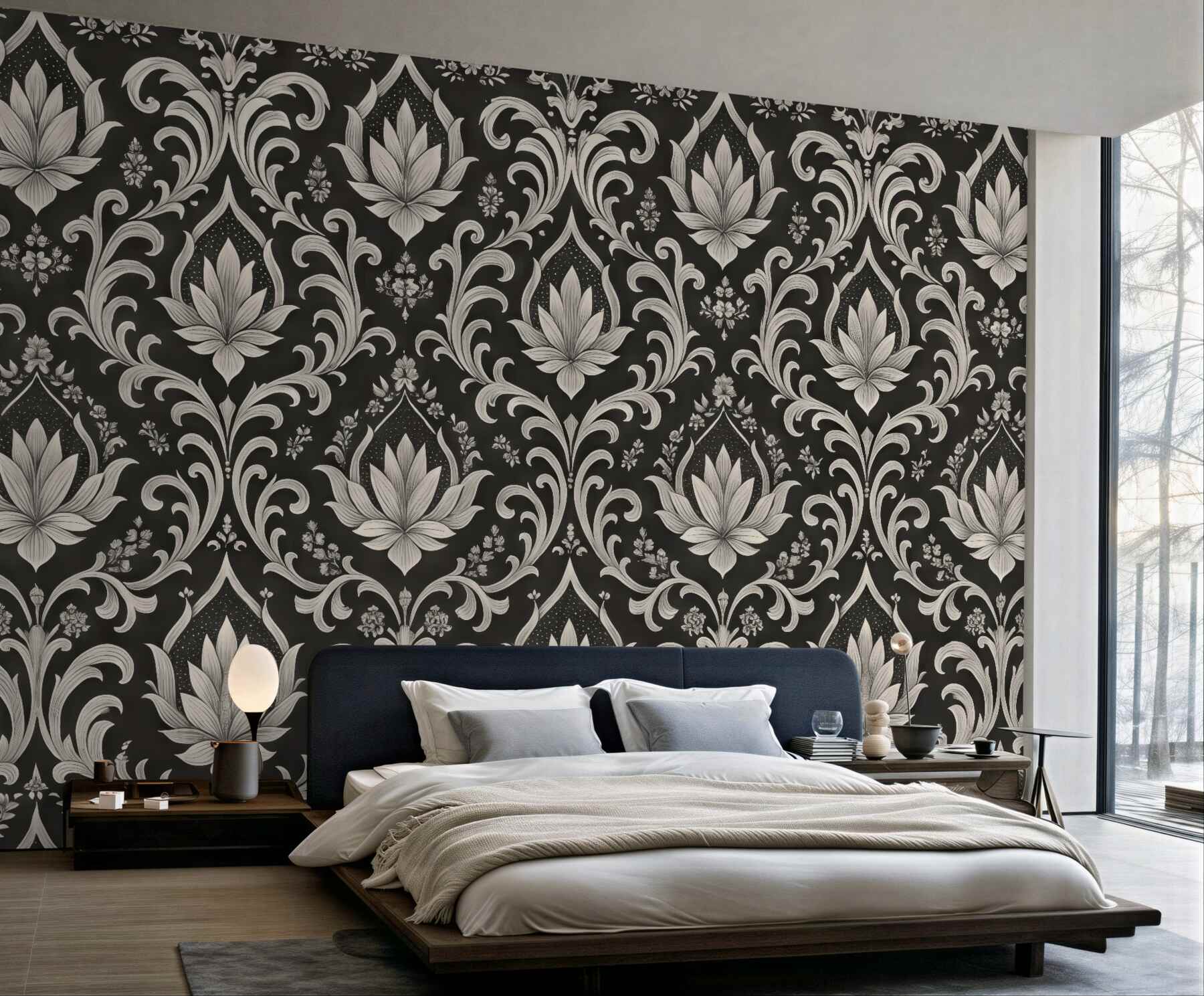 Fototapeta Staroświecki wzór z adamaszku.