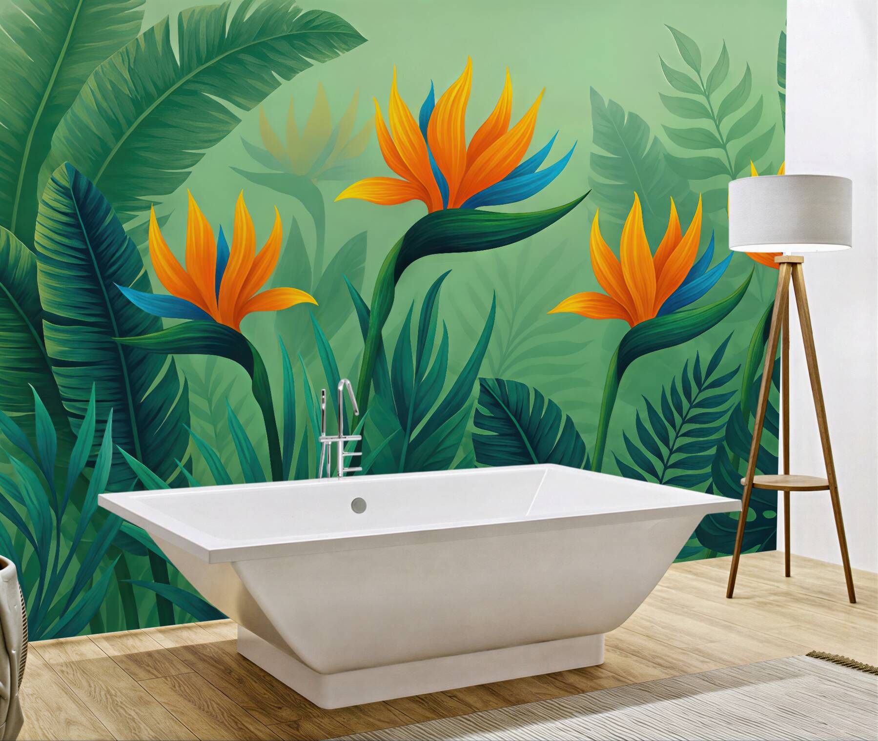 Fototapeta egzotyczne strelicje w tropikalnej dżungli