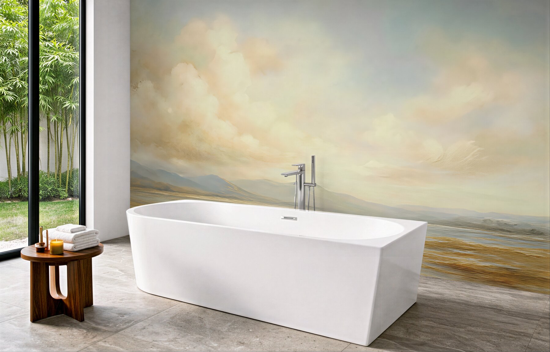 Fototapeta złoty spokój nad jeziorem