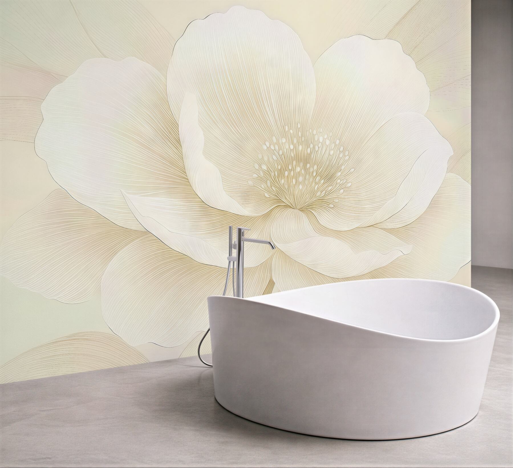 Fototapeta kremowy kwiat delikatnej elegancji