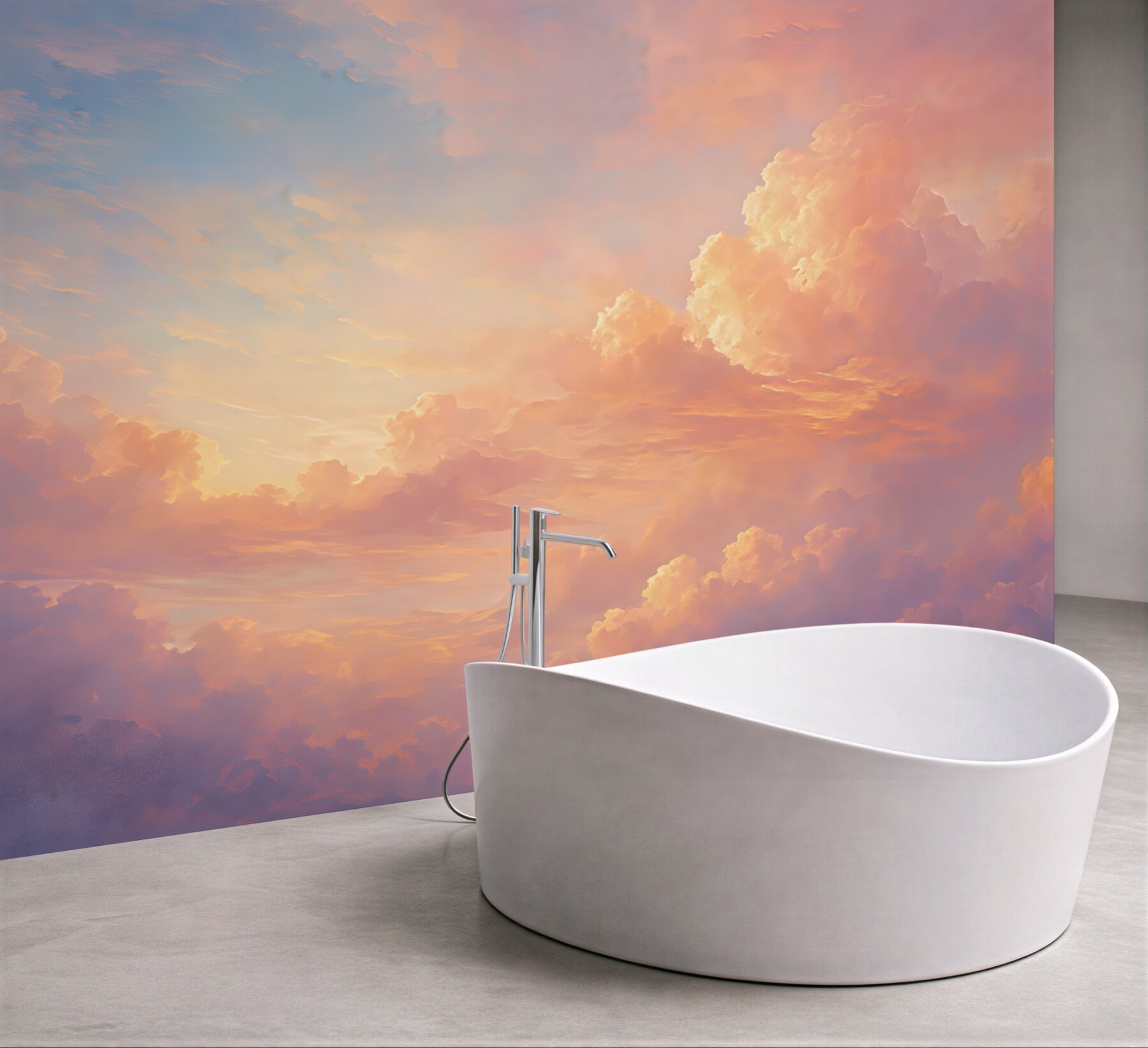 Fototapeta bajkowe chmury o złotym blasku