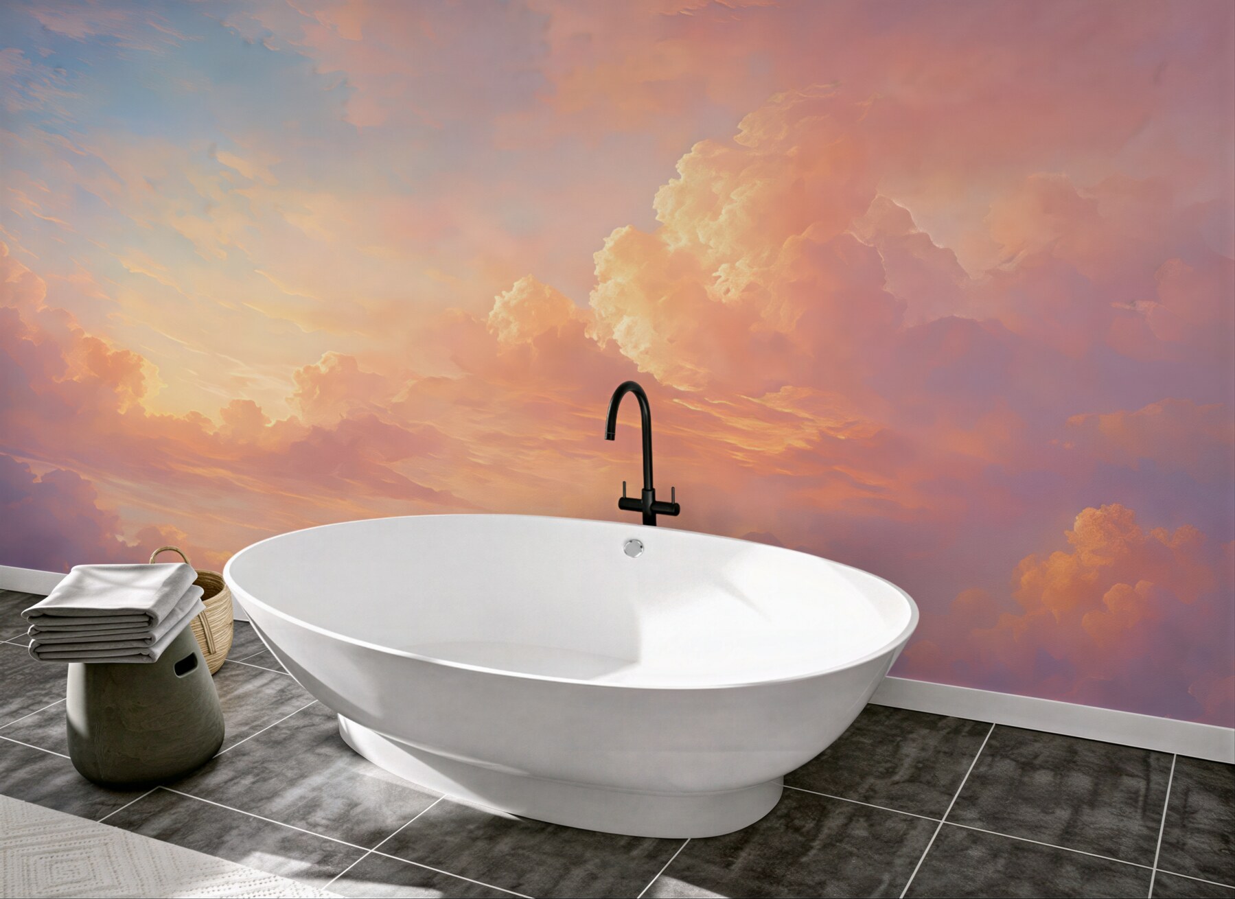 Fototapeta bajkowe chmury o złotym blasku