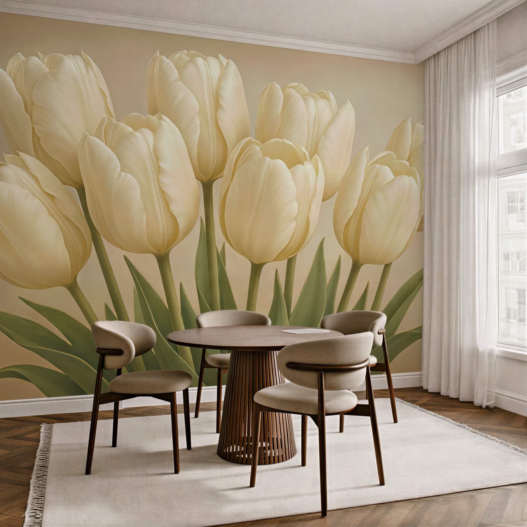 Fototapeta Subtelny bukiet tulipanów.