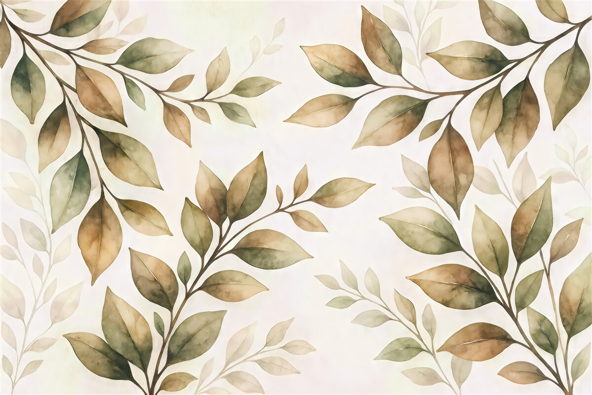 Fototapeta wielkie gałęzie z brązowymi liśćmi