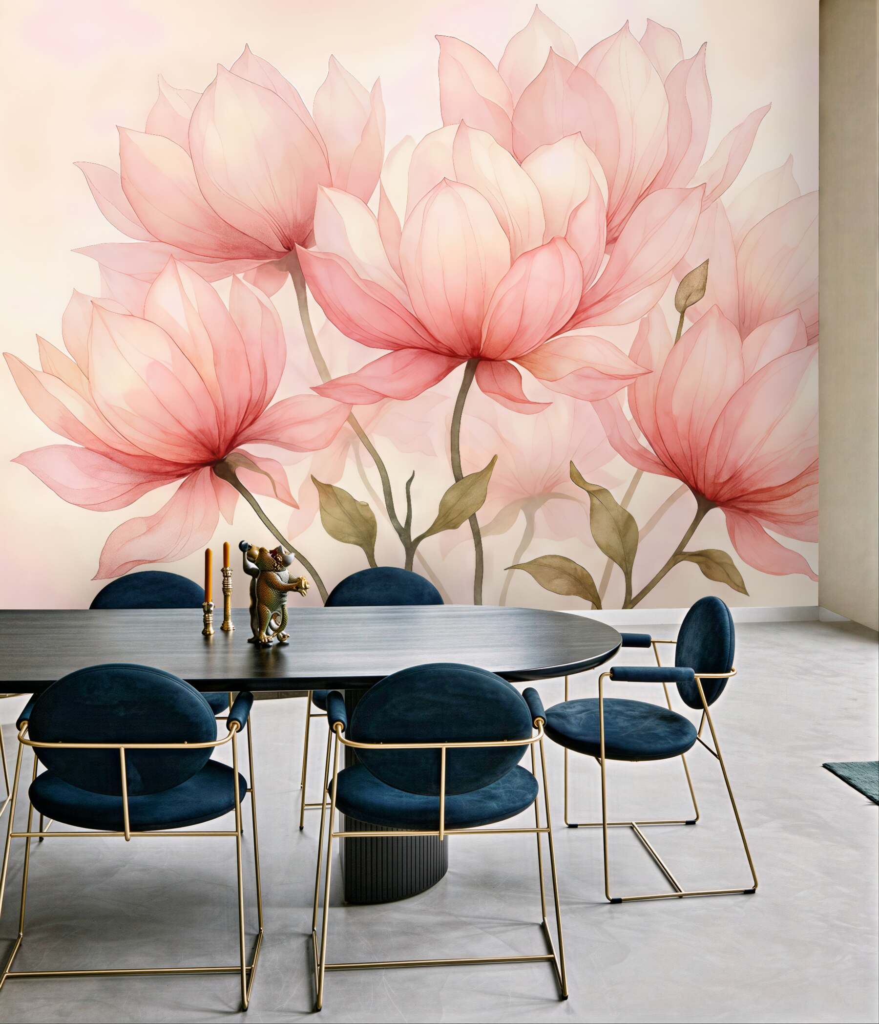 Fototapeta wielkie różowe kwiaty