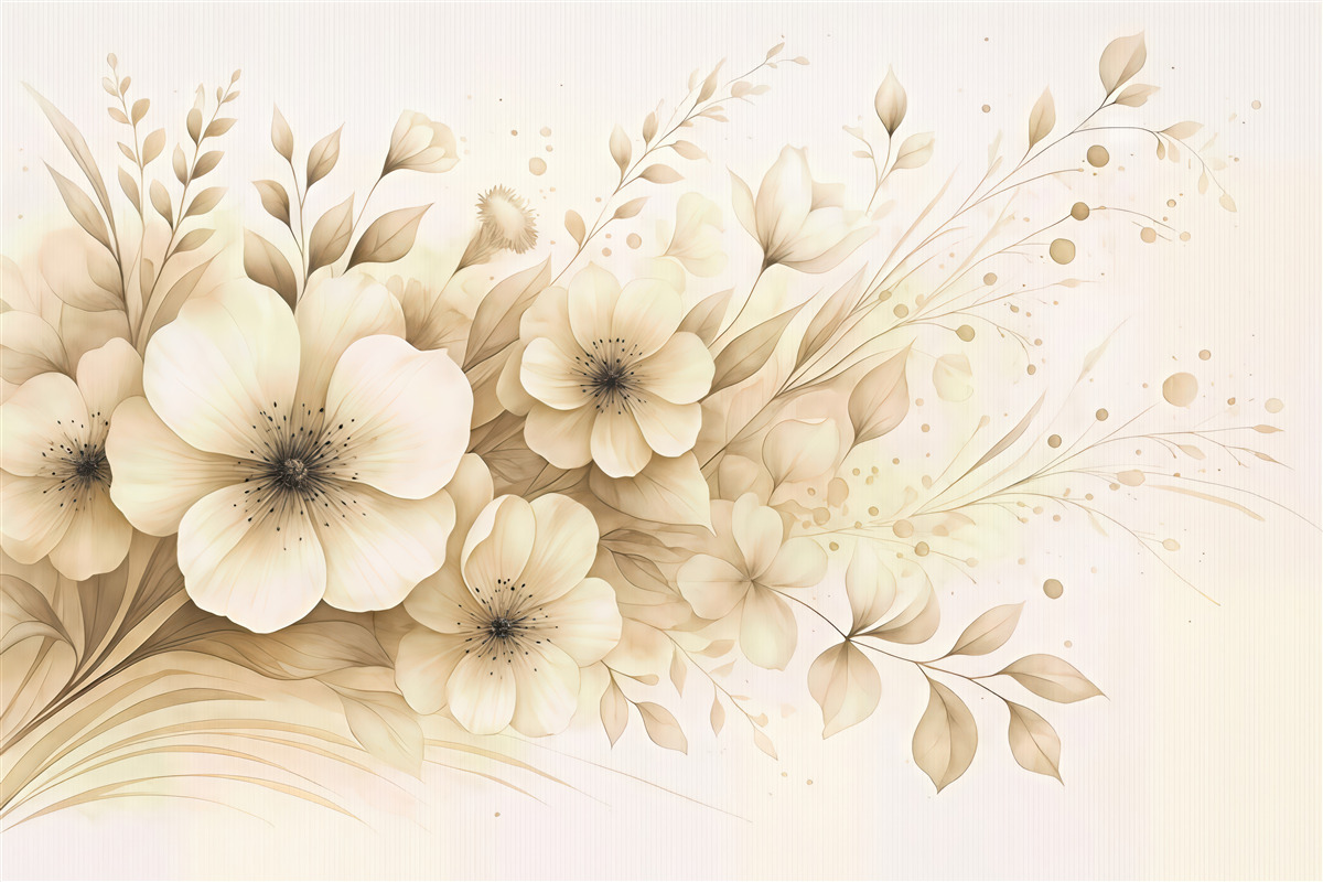 Fototapeta Malarstwo akwarelowe w formie bukietu.