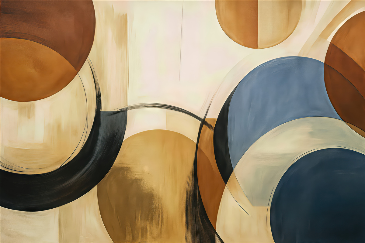 Fototapeta abstrakcyjne łuki w ciepłych barwach