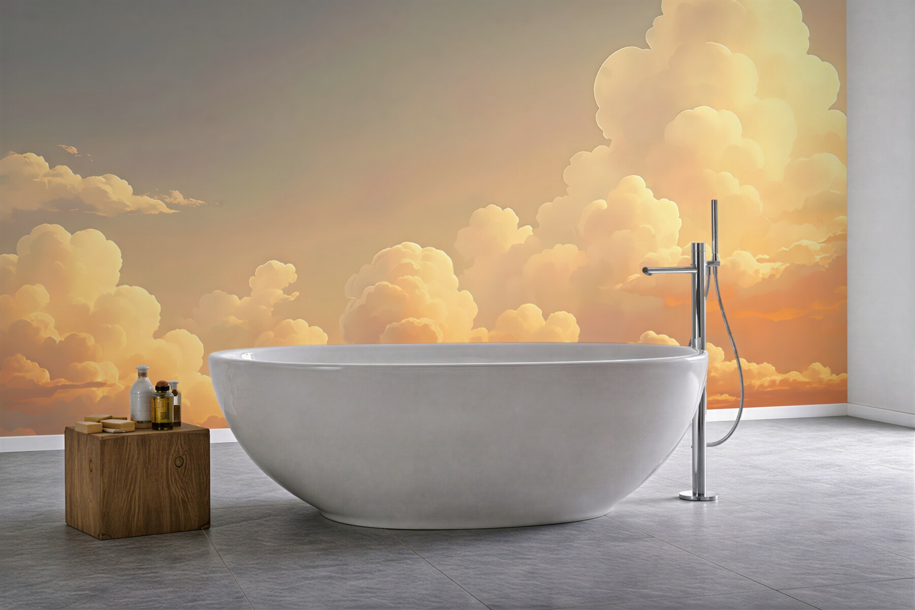 Fototapeta złote chmury o zachodzie słońca