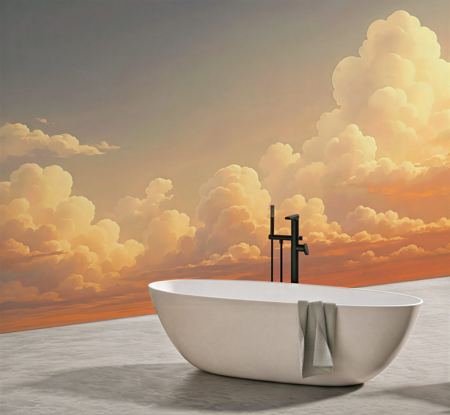 Fototapeta złote chmury o zachodzie słońca