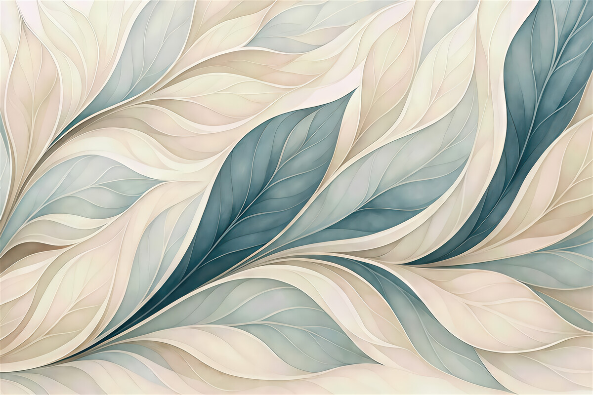 Fototapeta Abstrakcyjna cyfrowa grafika liści.