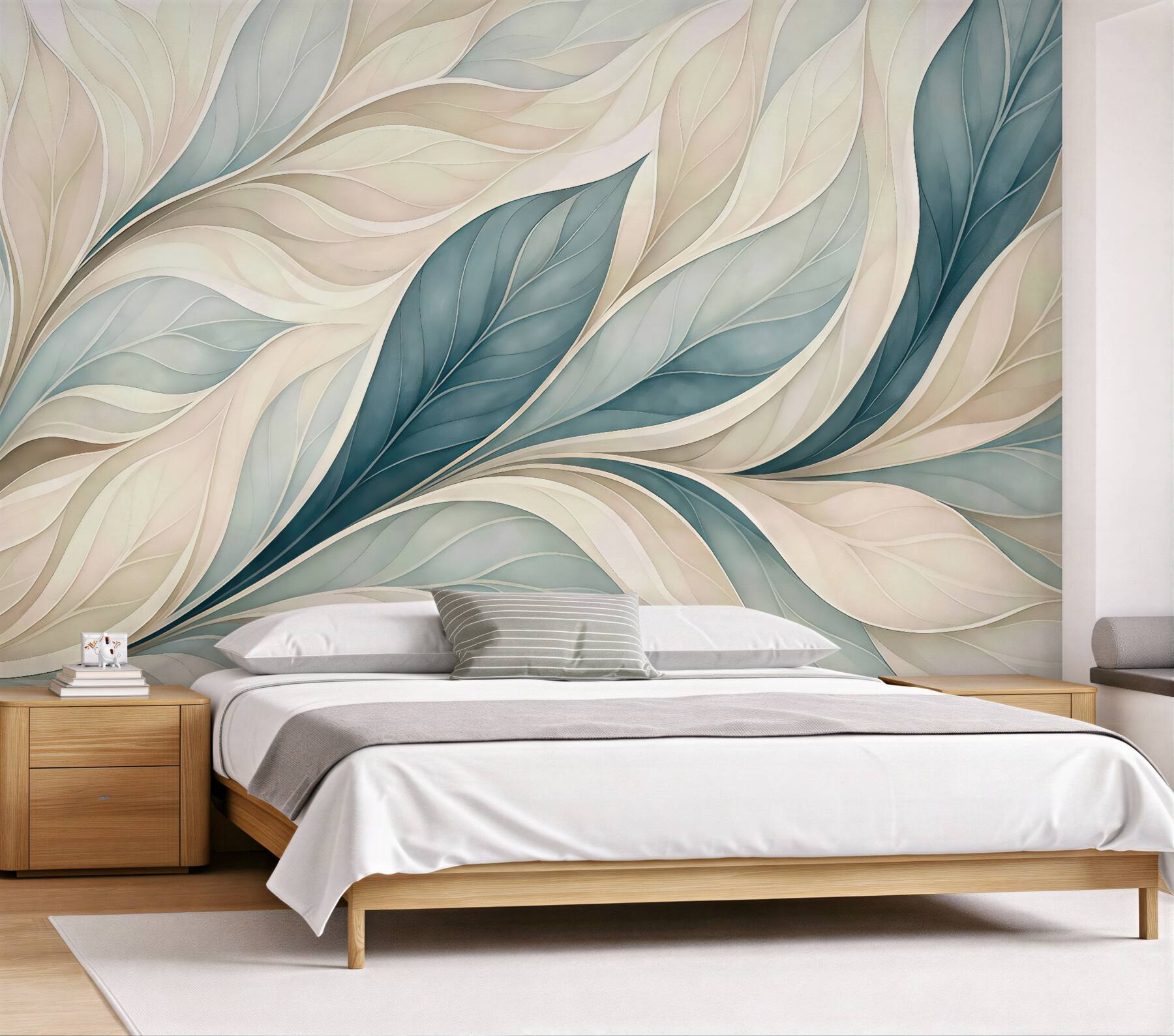 Fototapeta Abstrakcyjna cyfrowa grafika liści.