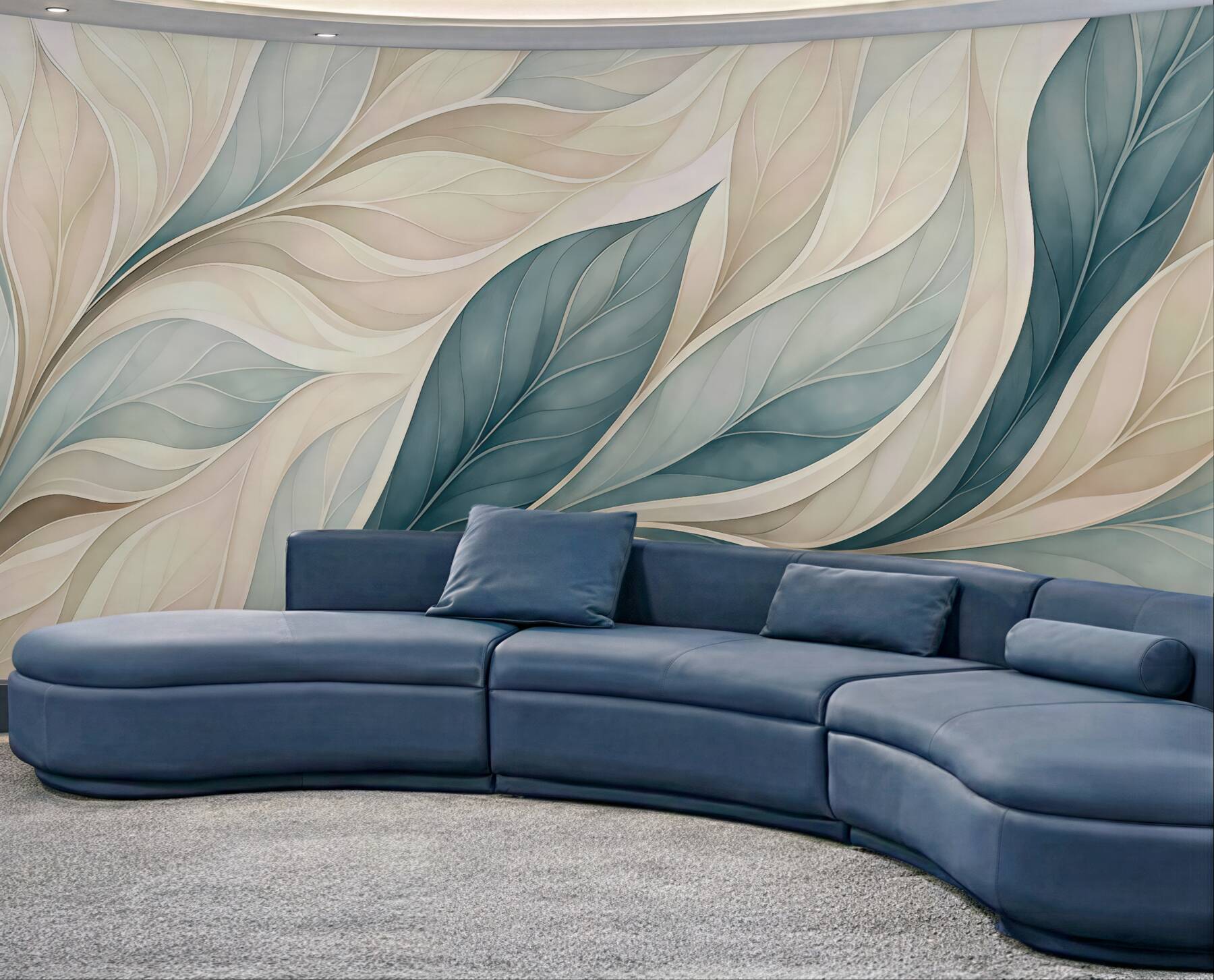 Fototapeta Abstrakcyjna cyfrowa grafika liści.