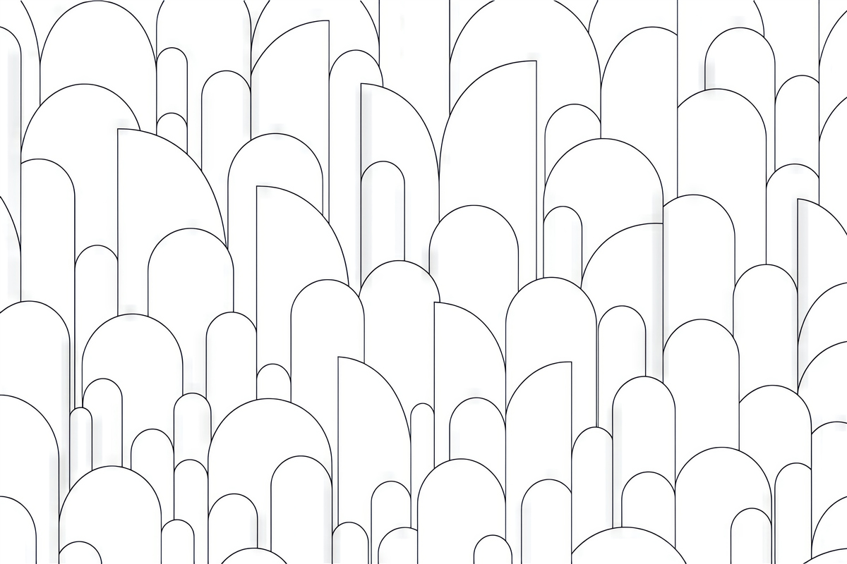 Fototapeta minimalistyczne łuki w nowoczesnym rytmie