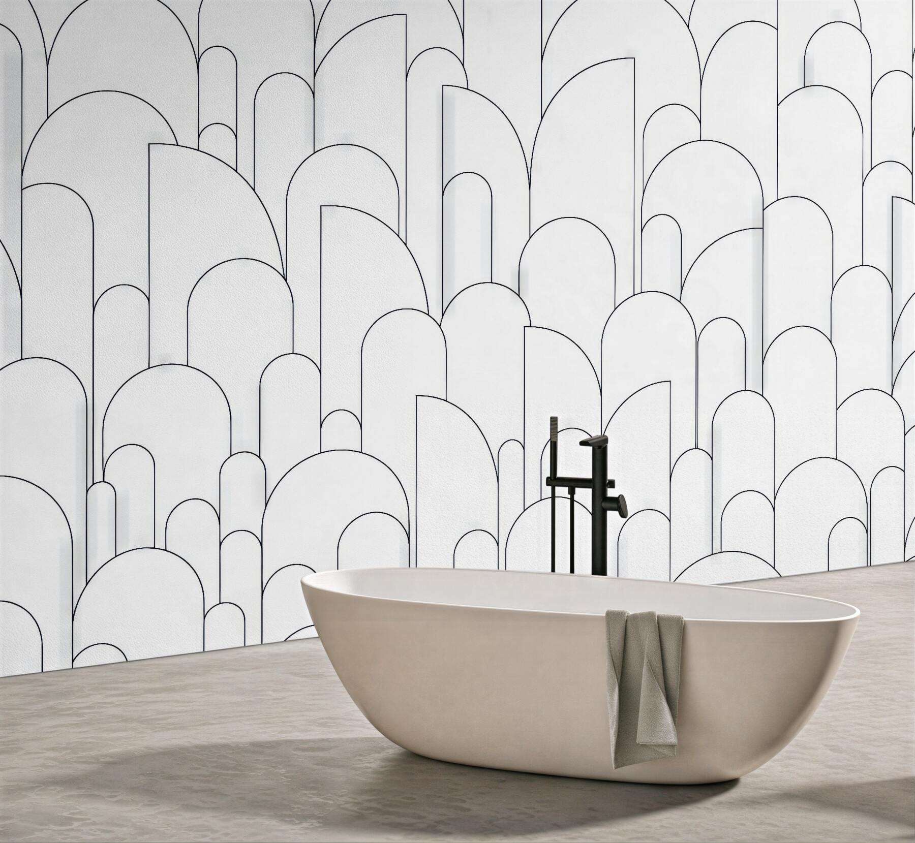 Fototapeta minimalistyczne łuki w nowoczesnym rytmie