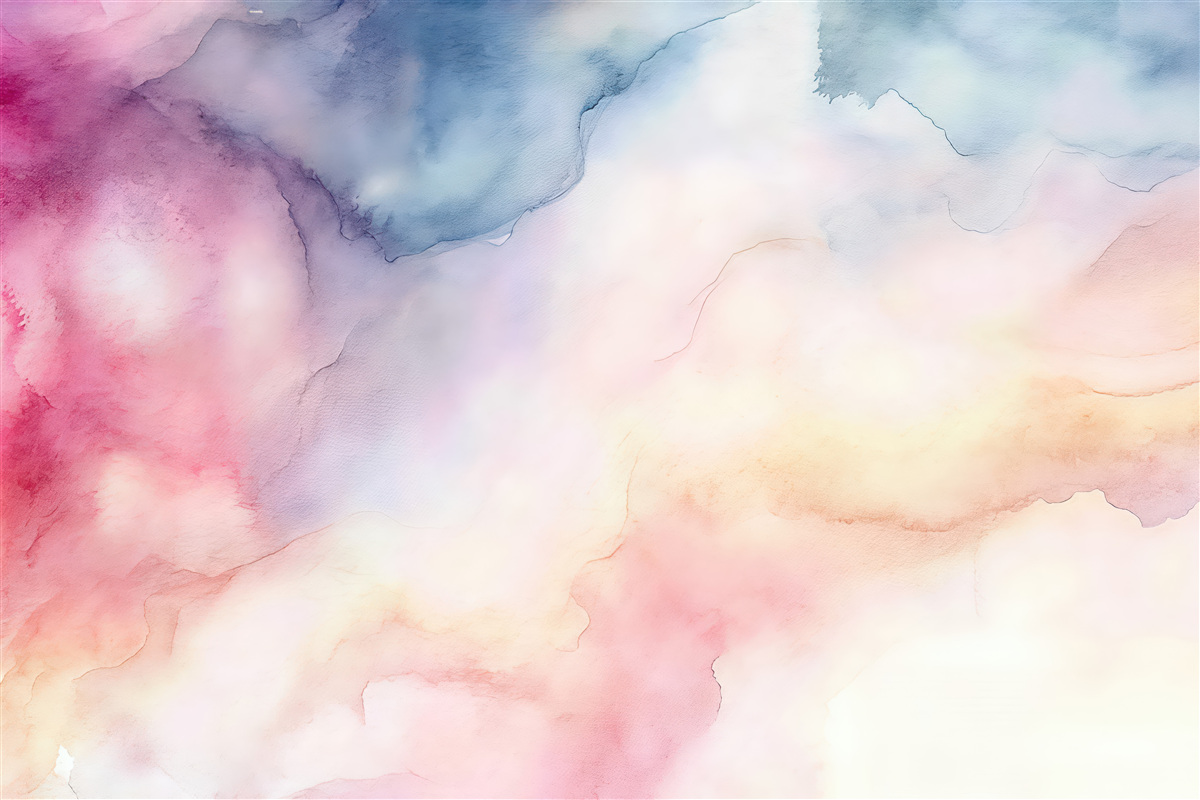 Fototapeta akwarelowa mgiełka w pudrowych barwach