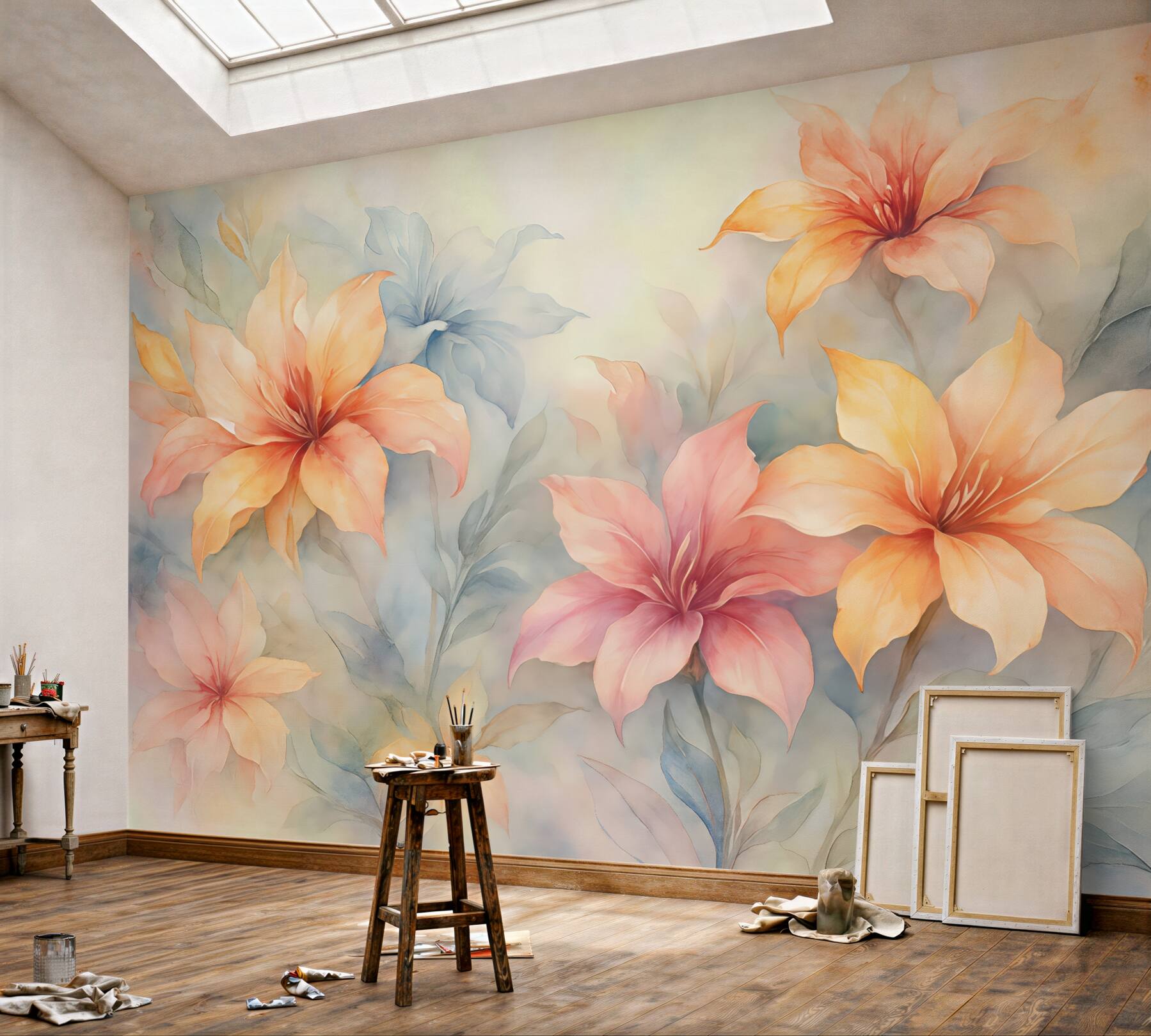 Fototapeta Jasne, abstrakcyjne rośliny.