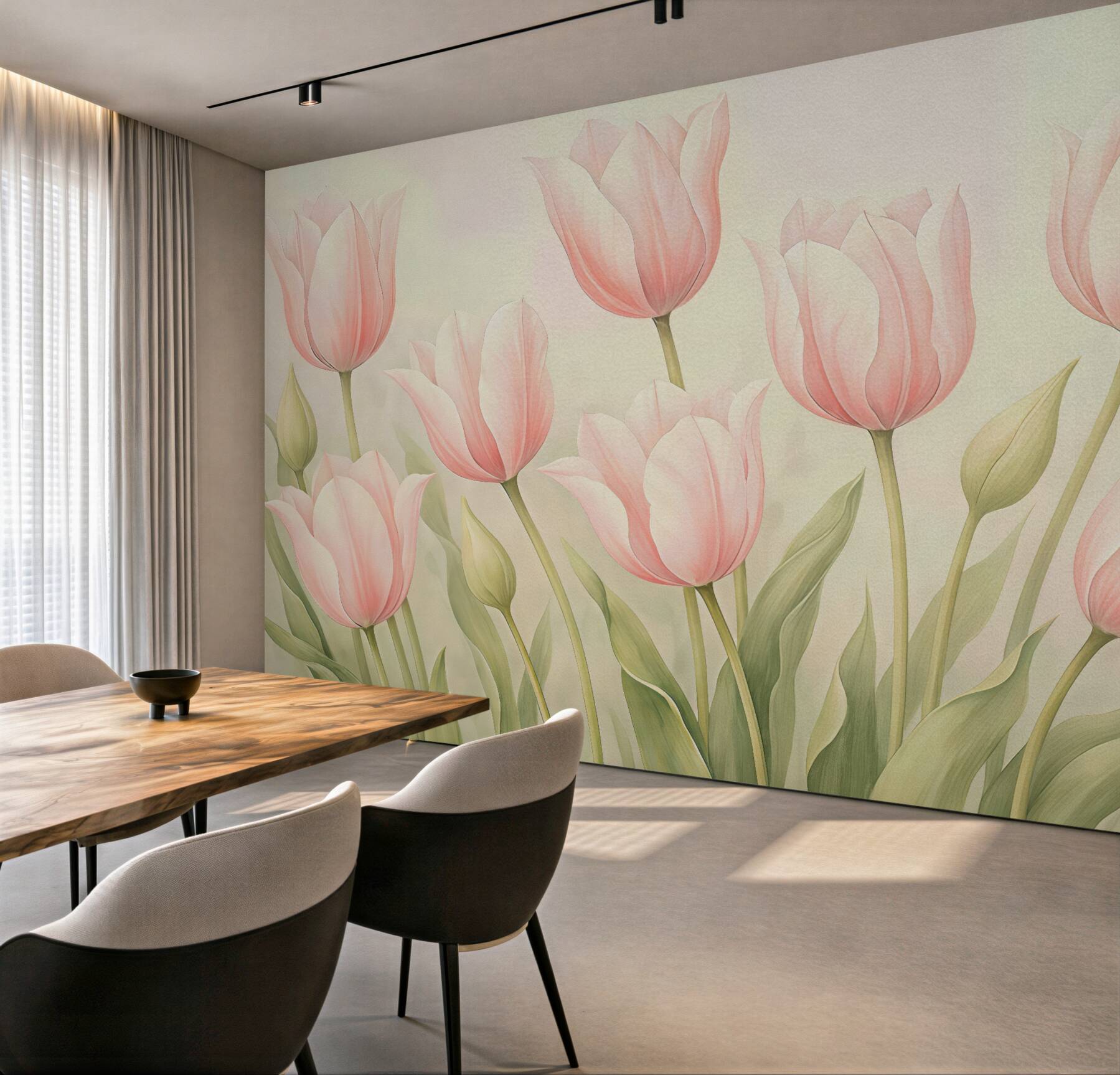 Fototapeta Subtelne różowe tulipany.