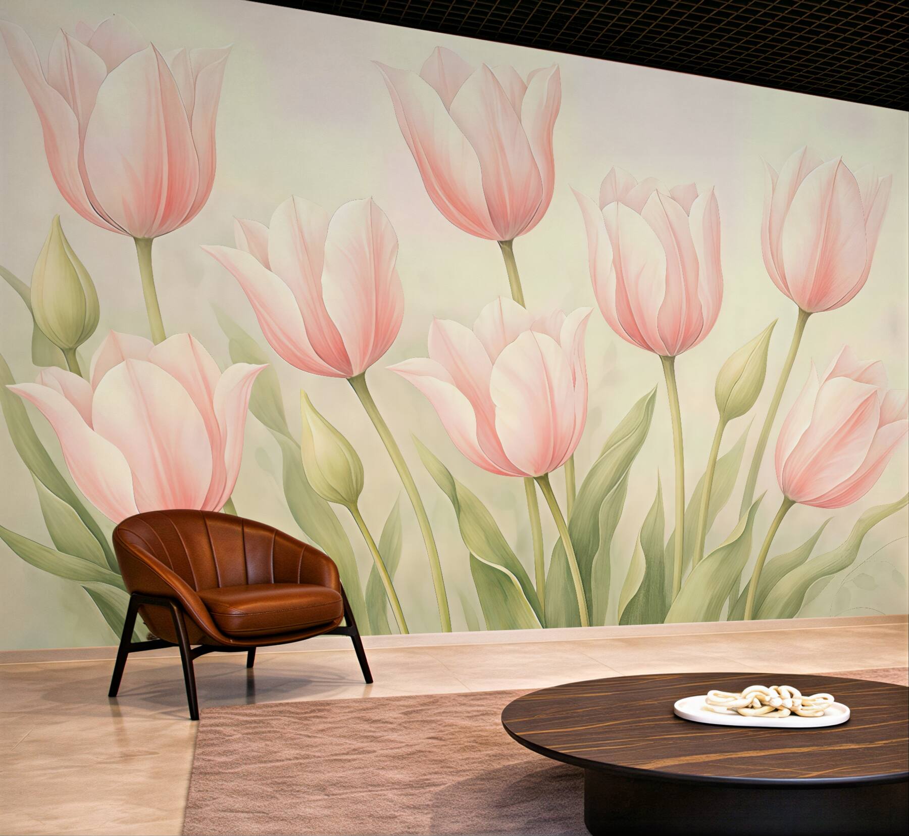 Fototapeta Subtelne różowe tulipany.