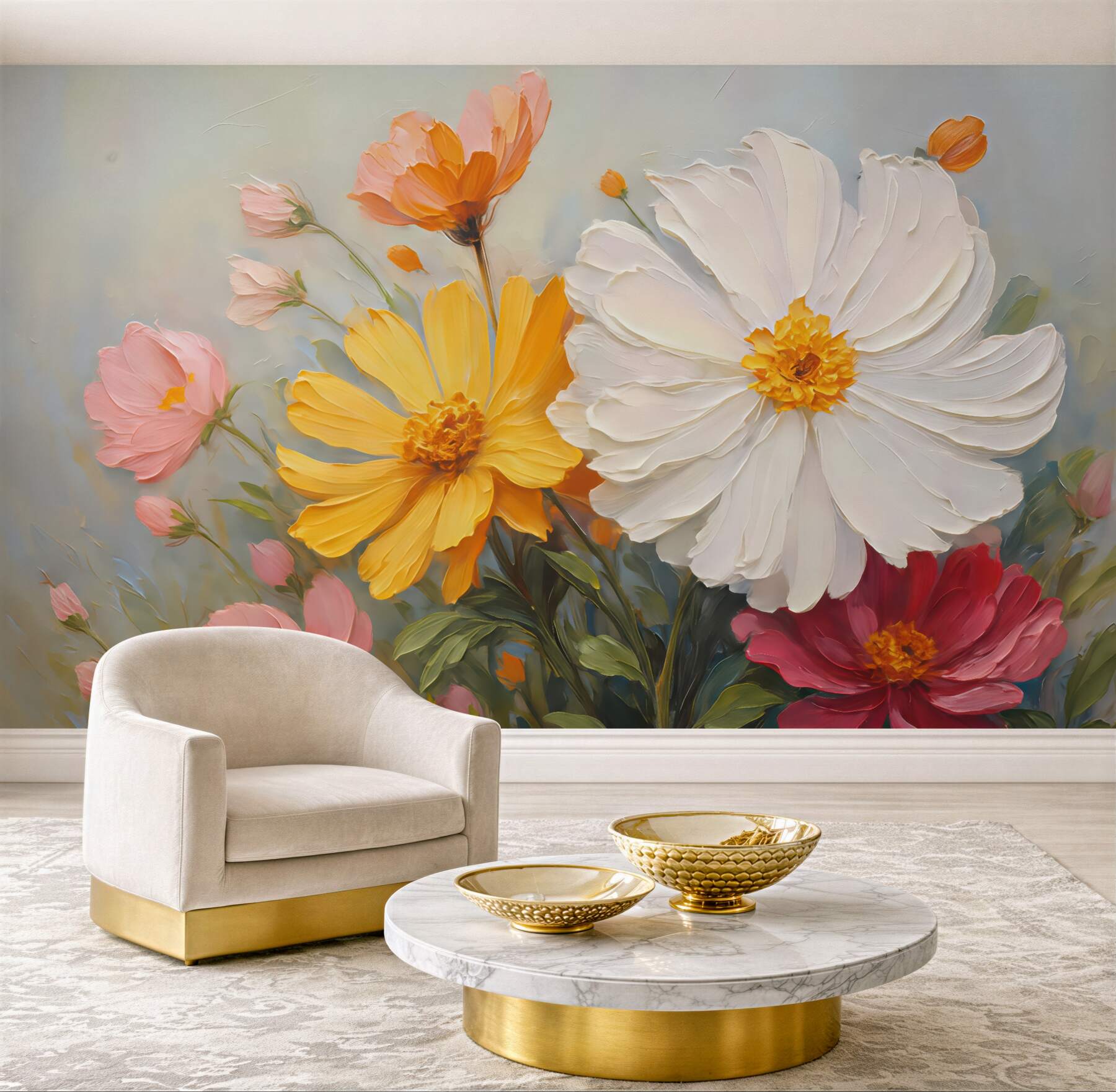 Fototapeta Rysunek naśladujący kwiaty.