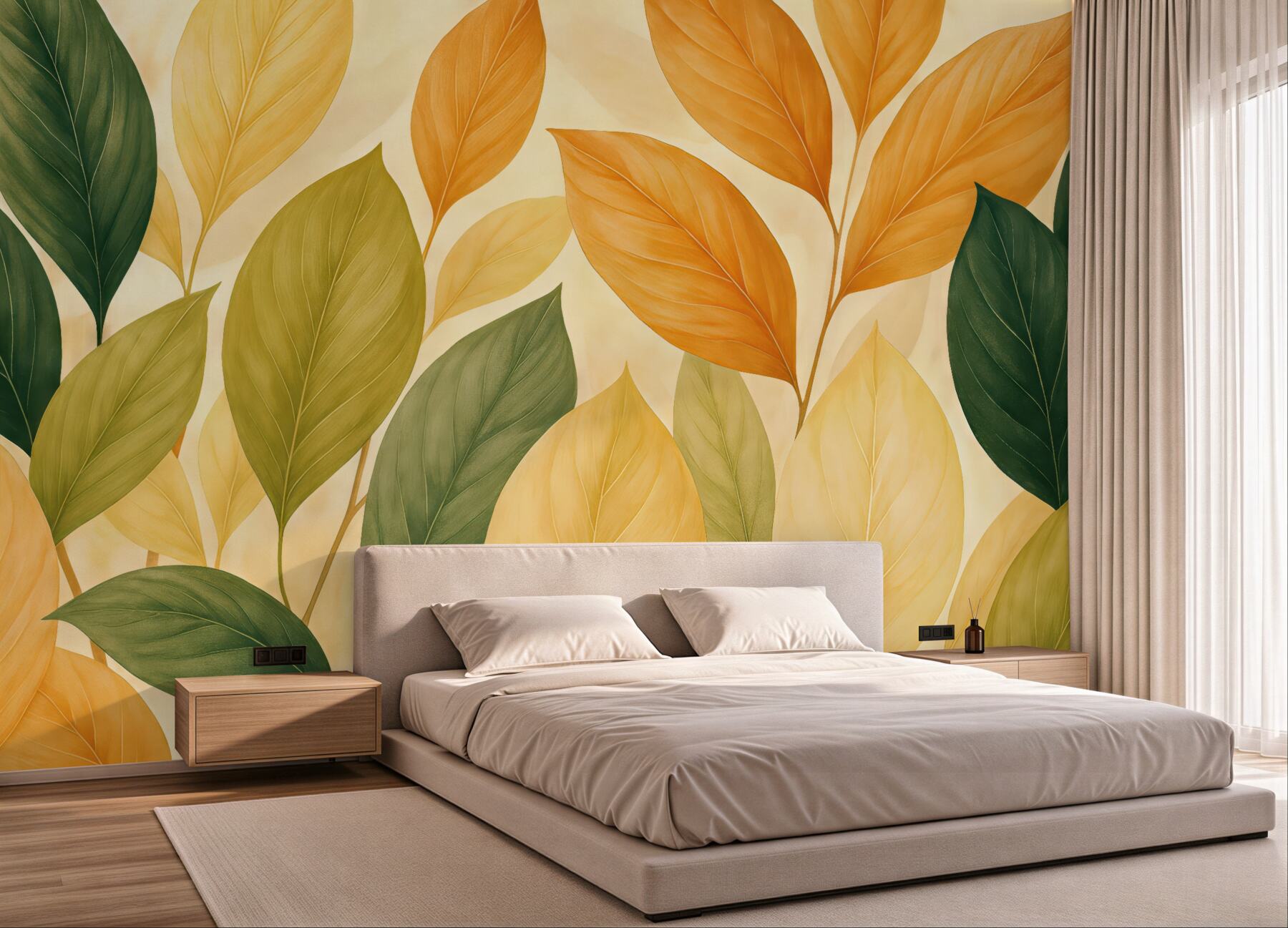 Fototapeta Liście w sezonie jesiennym.