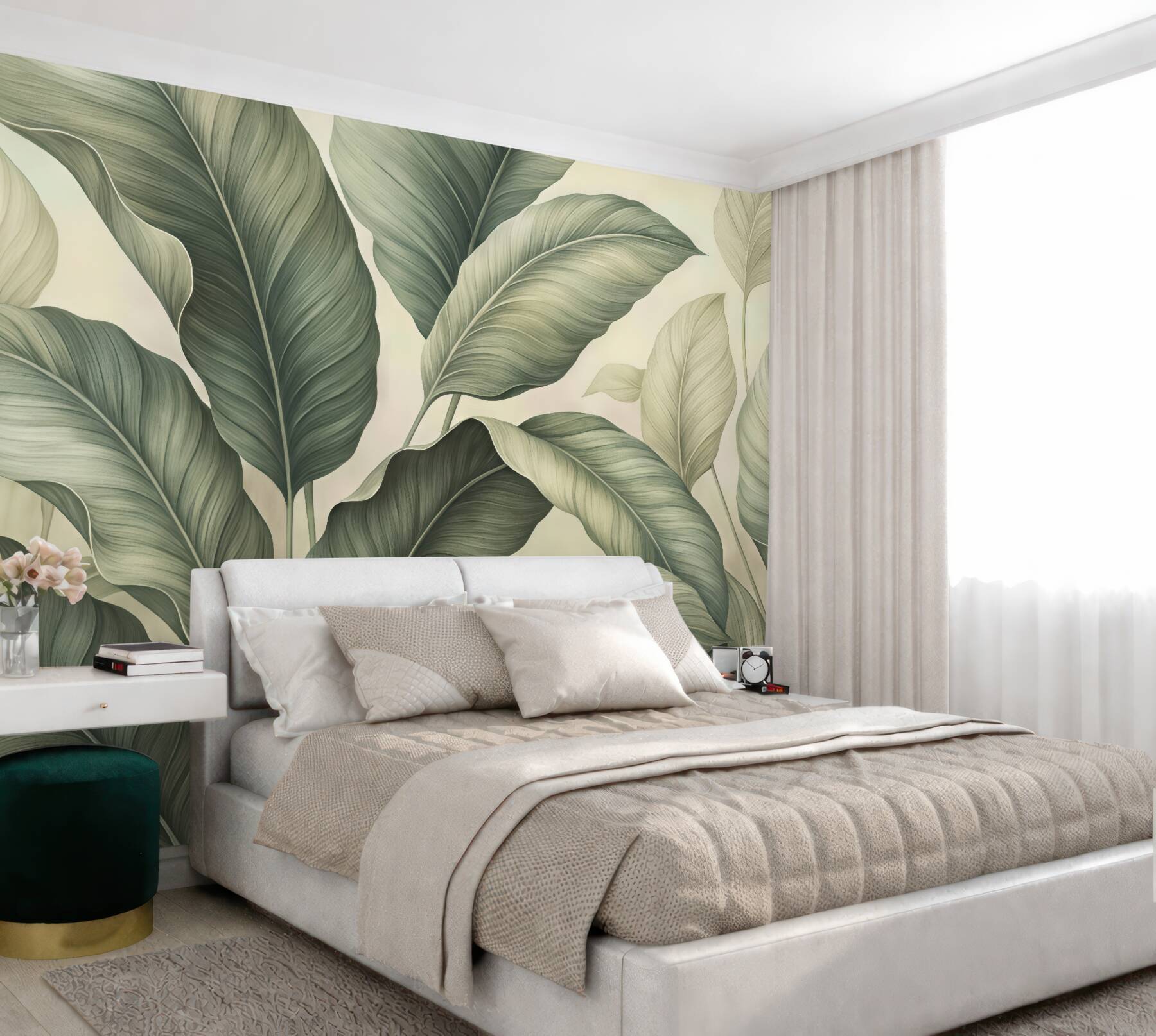 Fototapeta Ogromne tropikalne liście.