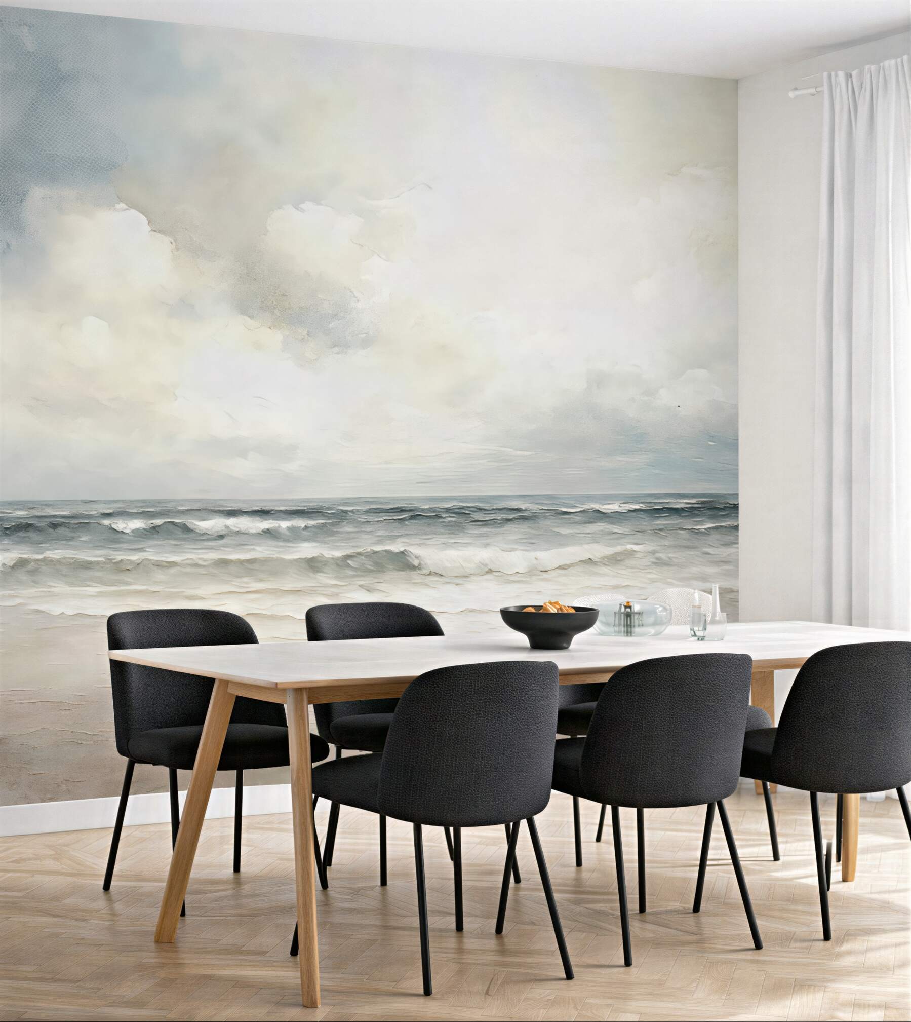 Fototapeta Abstrakcyjny widnokrąg połączenia nieba i oceanu.