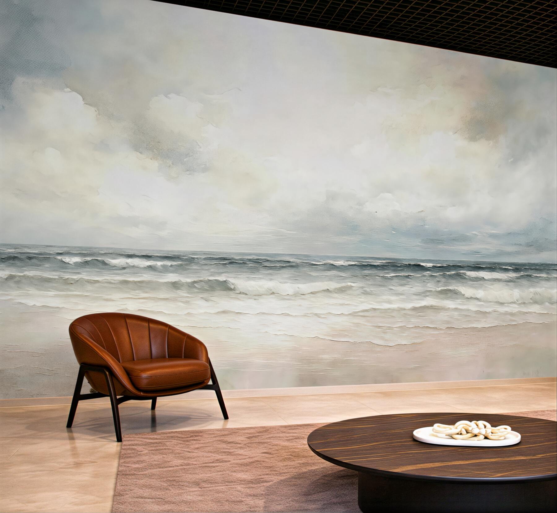 Fototapeta Abstrakcyjny widnokrąg połączenia nieba i oceanu.