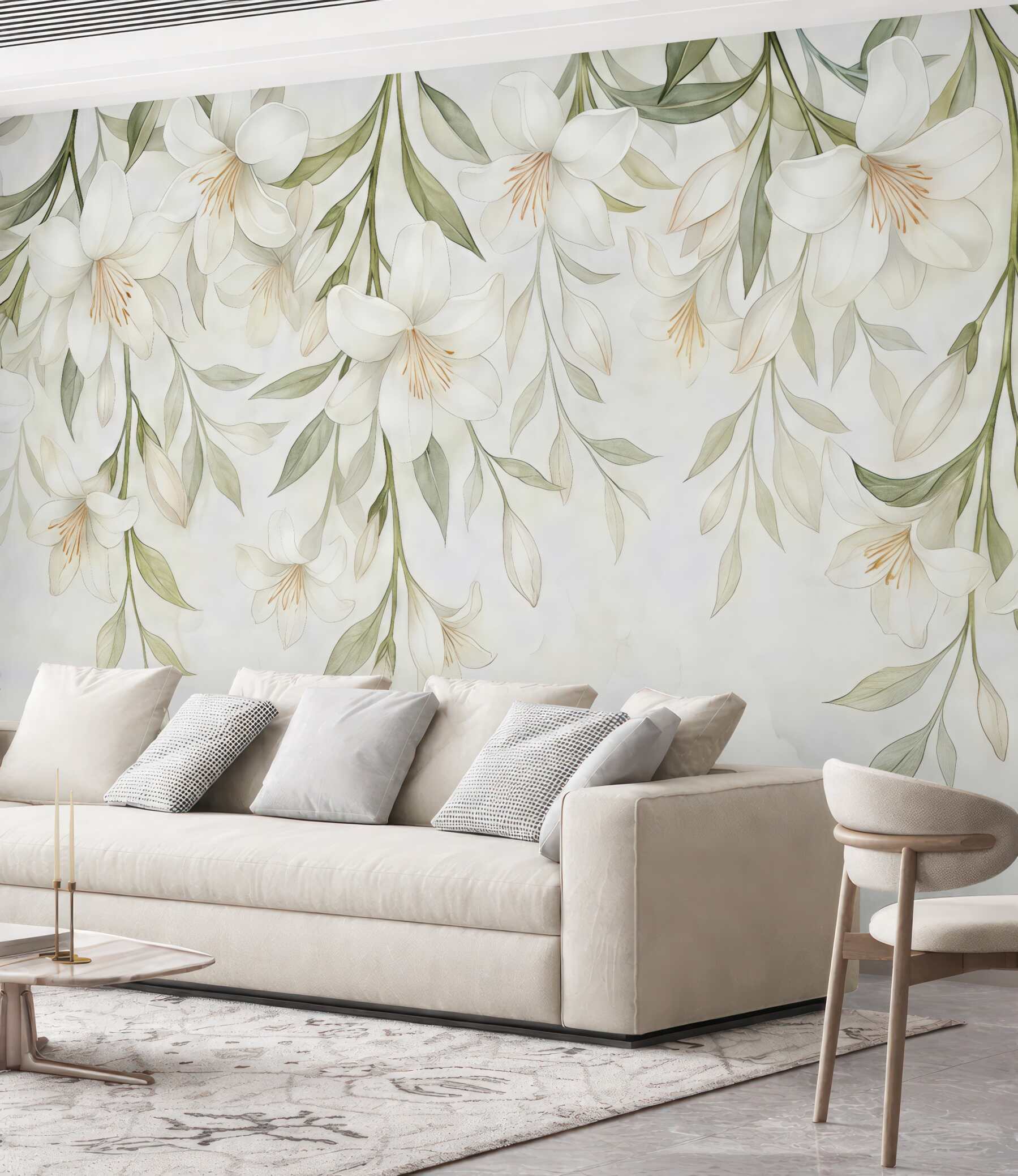 Fototapeta Łagodne kwiaty jaśminu z wierzchu.