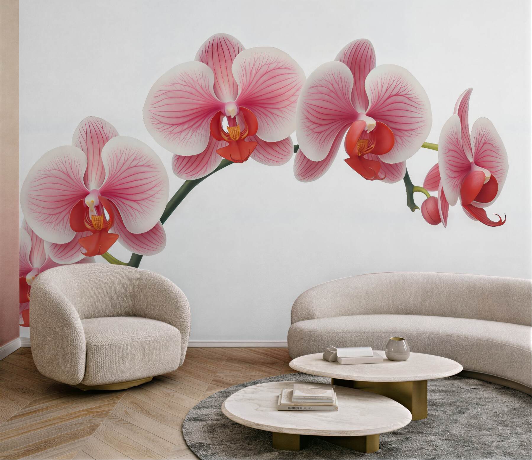 Fototapeta Gałąź kwiatu orchidei.