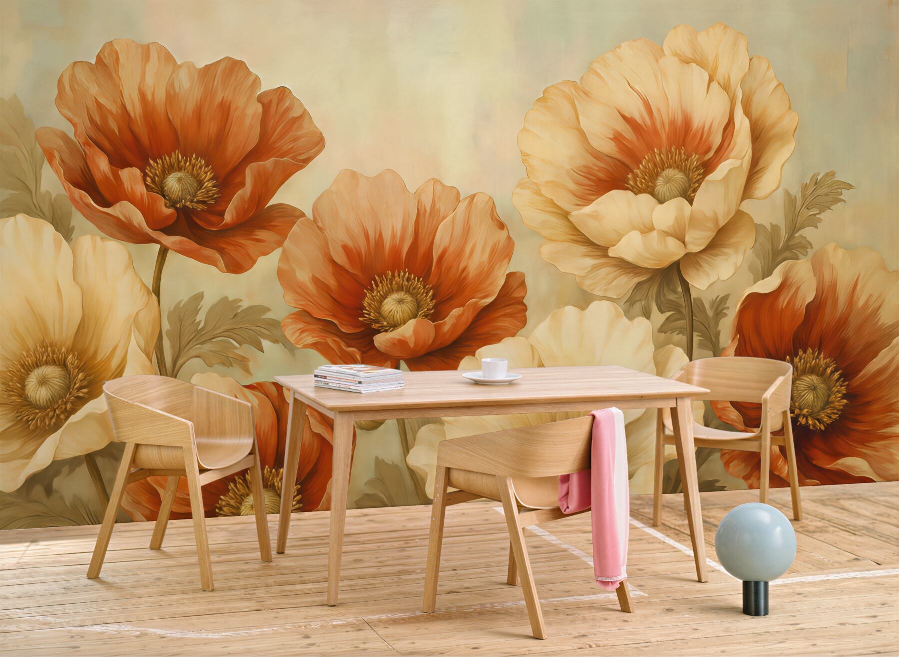 Fototapeta Maki w stylu retro.