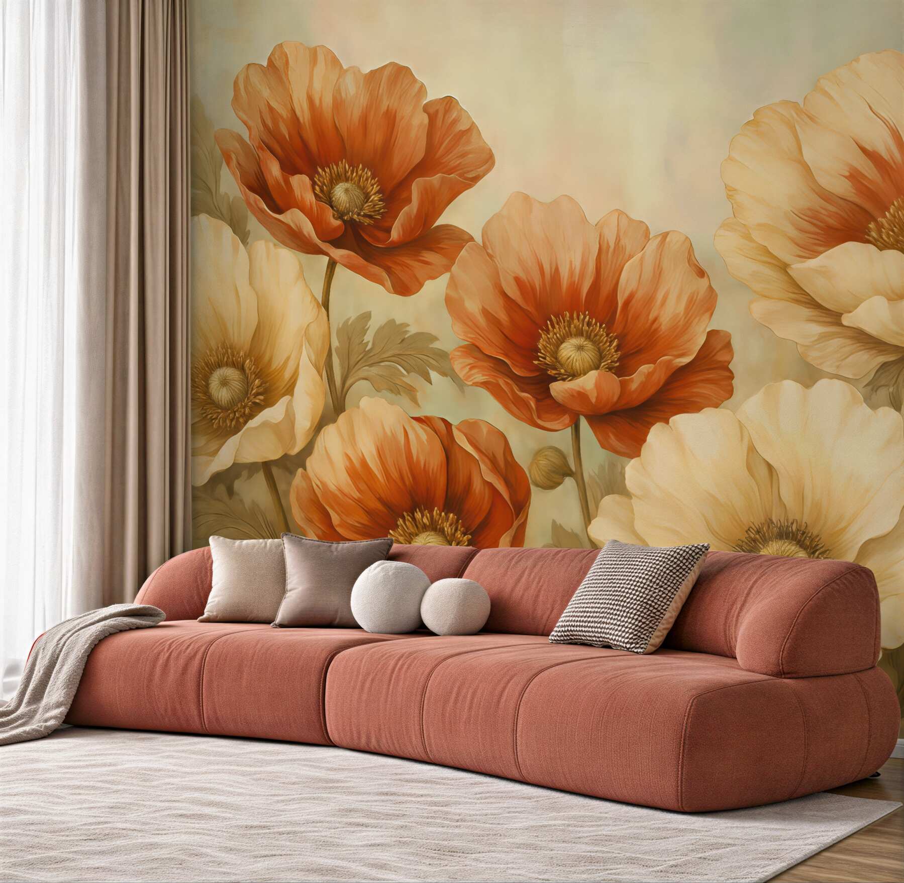 Fototapeta Maki w stylu retro.