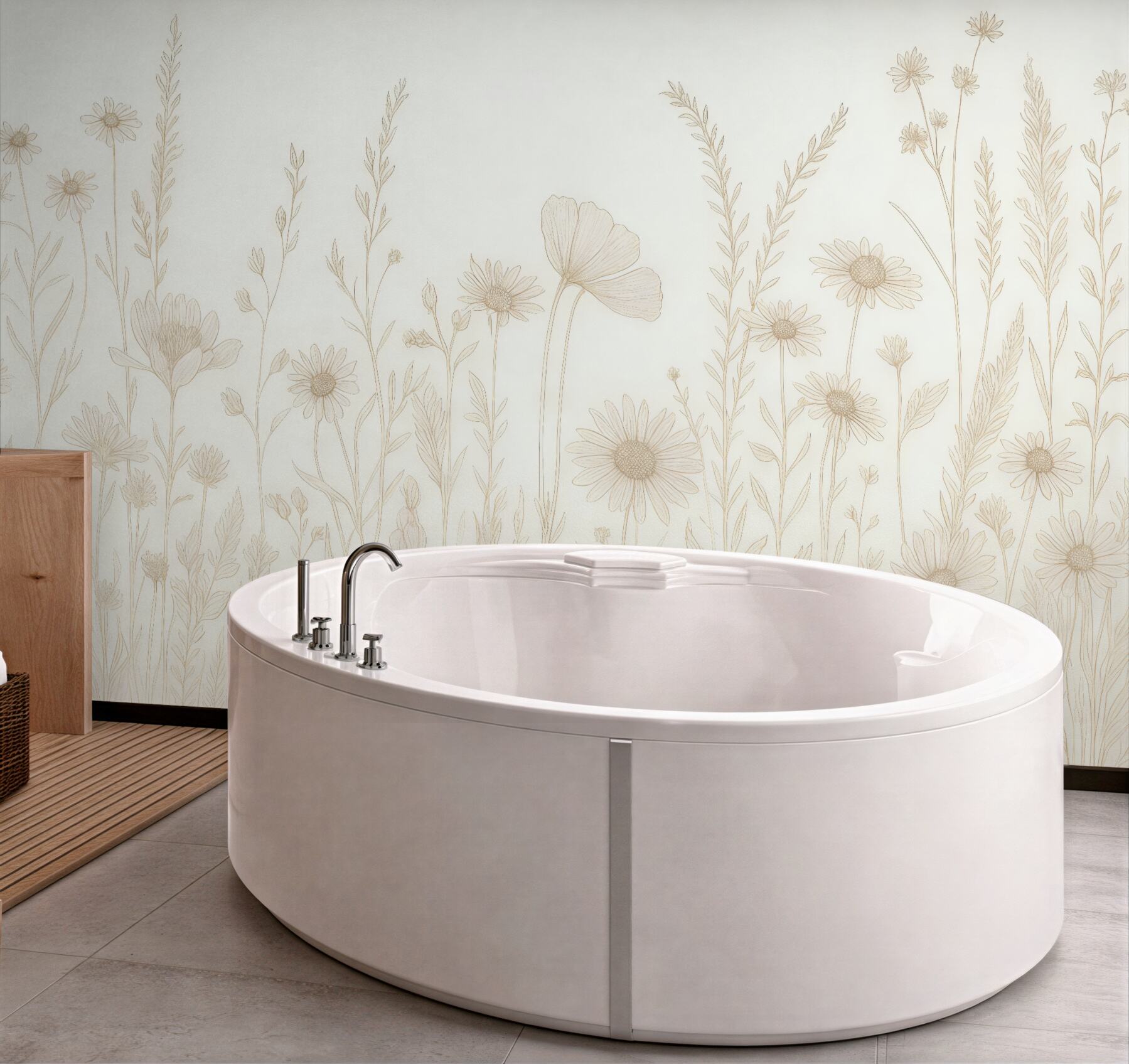 Fototapeta subtelna łąka w minimalistycznej kresce