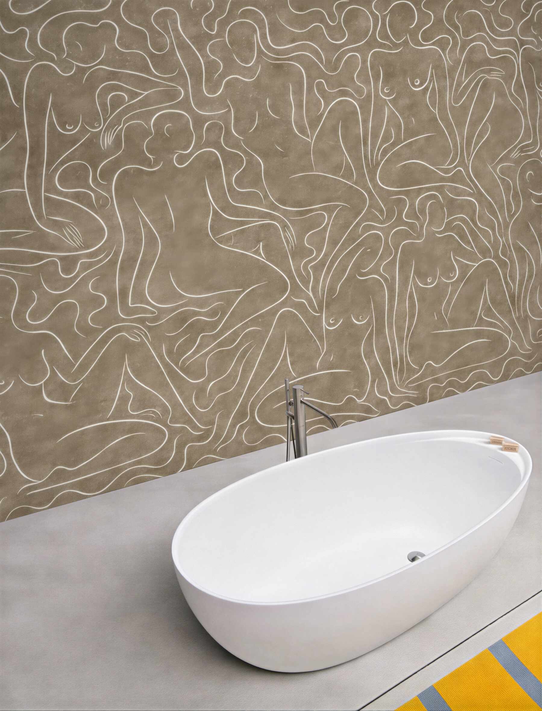 Fototapeta kobiece sylwetki w piaskowej abstrakcji