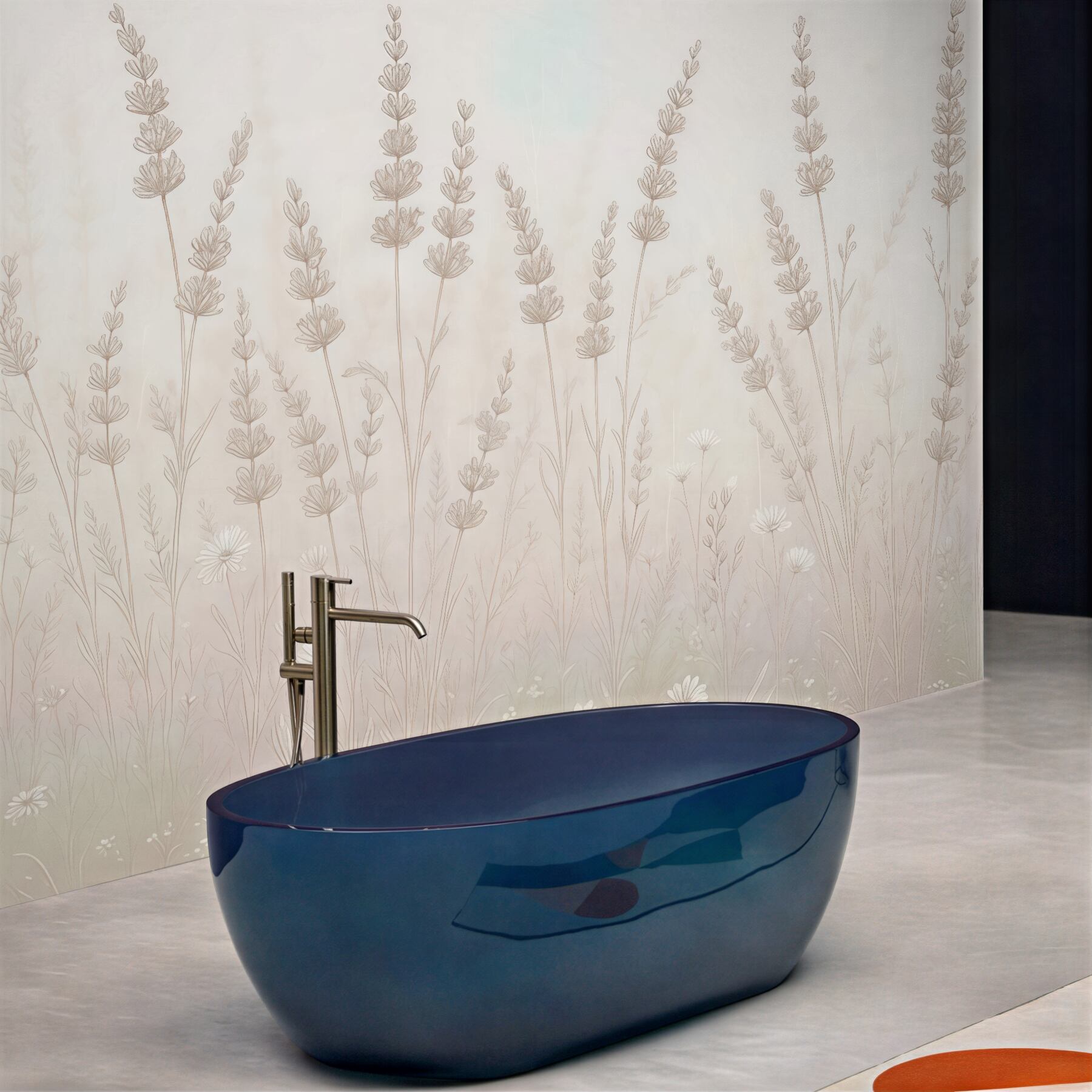 Fototapeta subtelna łąka w pastelowej mgle