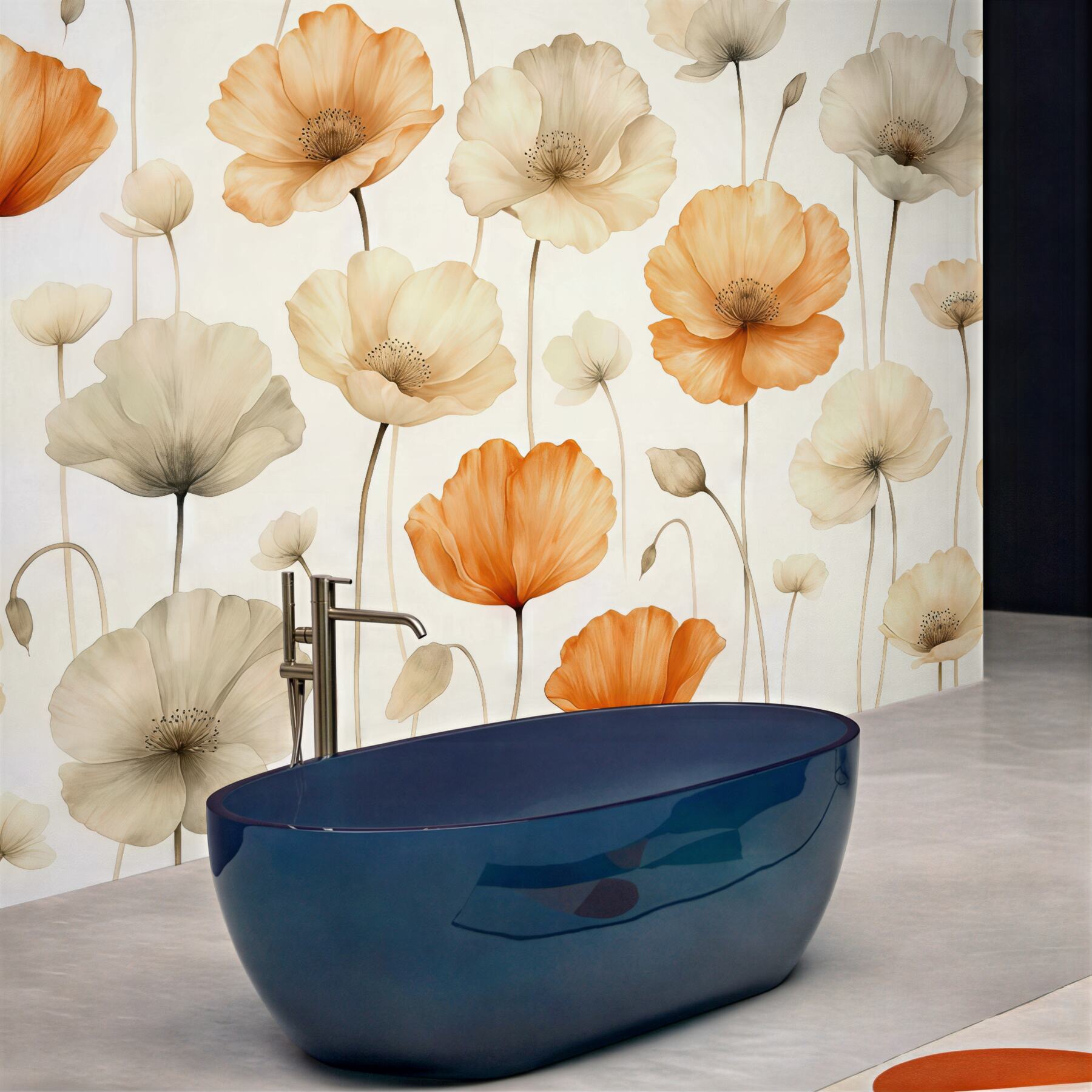 Fototapeta delikatne maki w kremowej harmonii