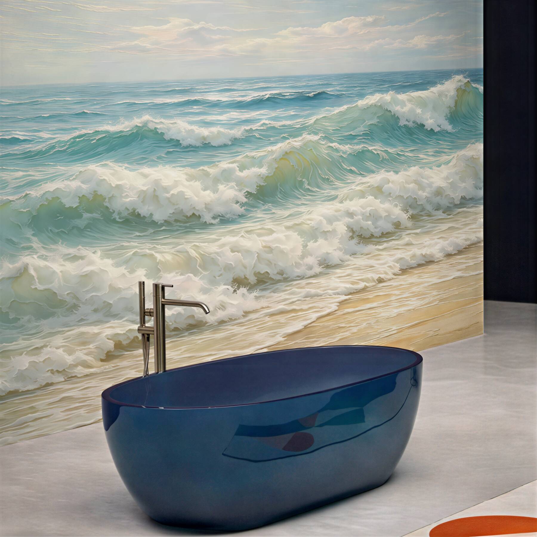 Fototapeta morskie fale na słonecznej plaży