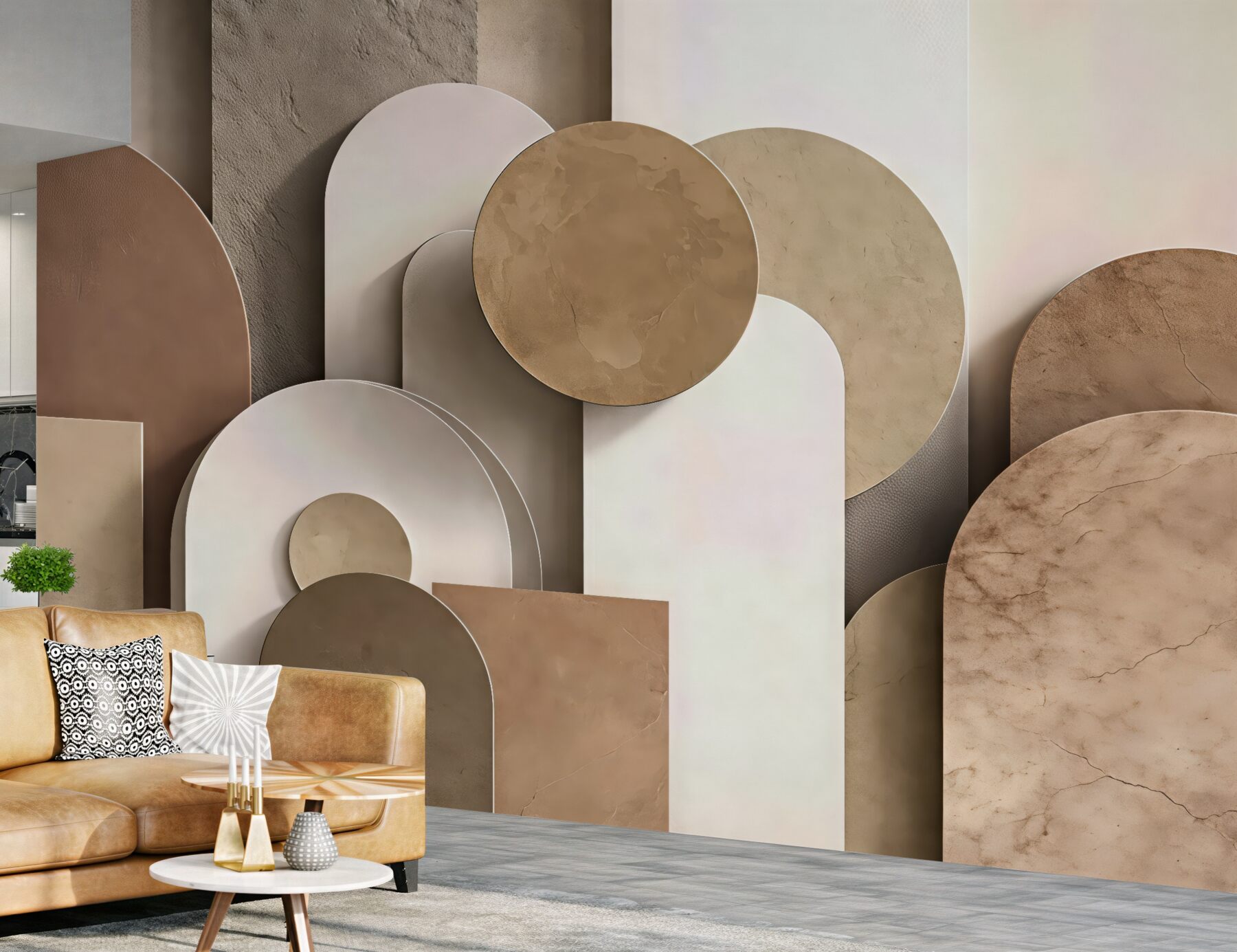 Fototapeta geometria z symulacją objętościowości