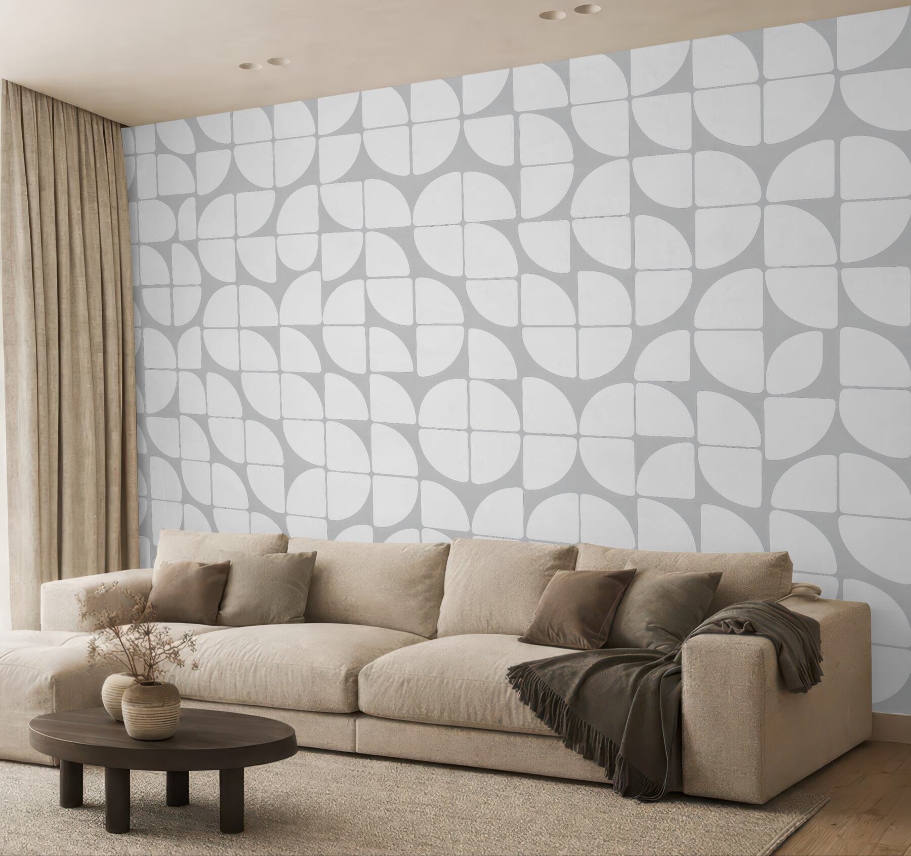Fototapeta minimalistyczna mozaika geometryczna w szarości