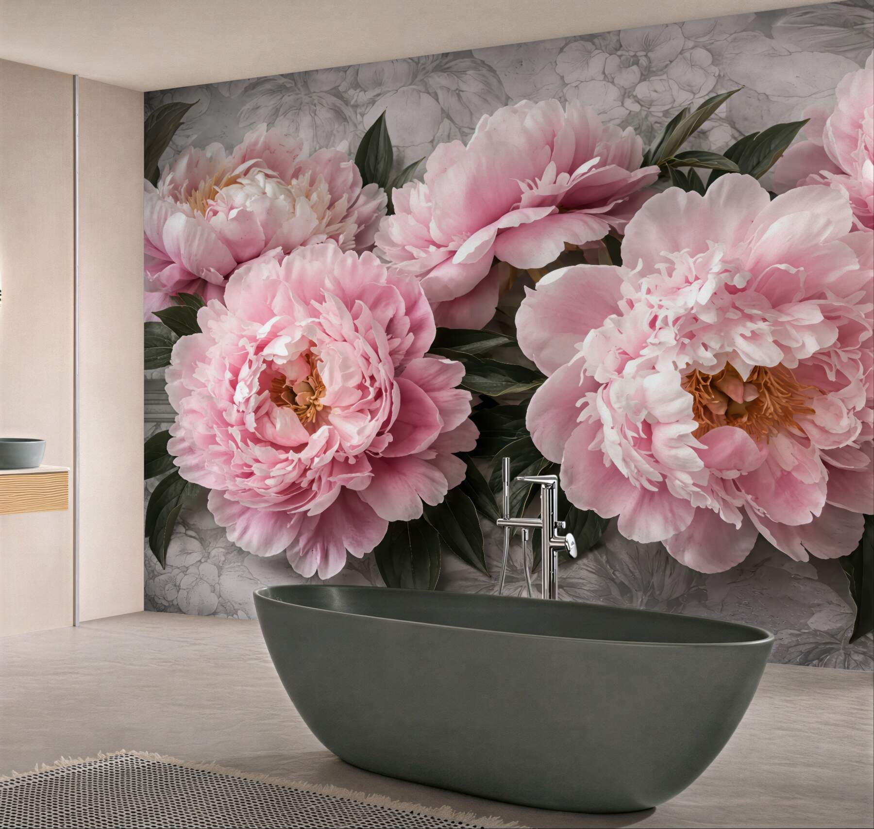 Fototapeta różowe piwonie w eleganckim rozkwicie