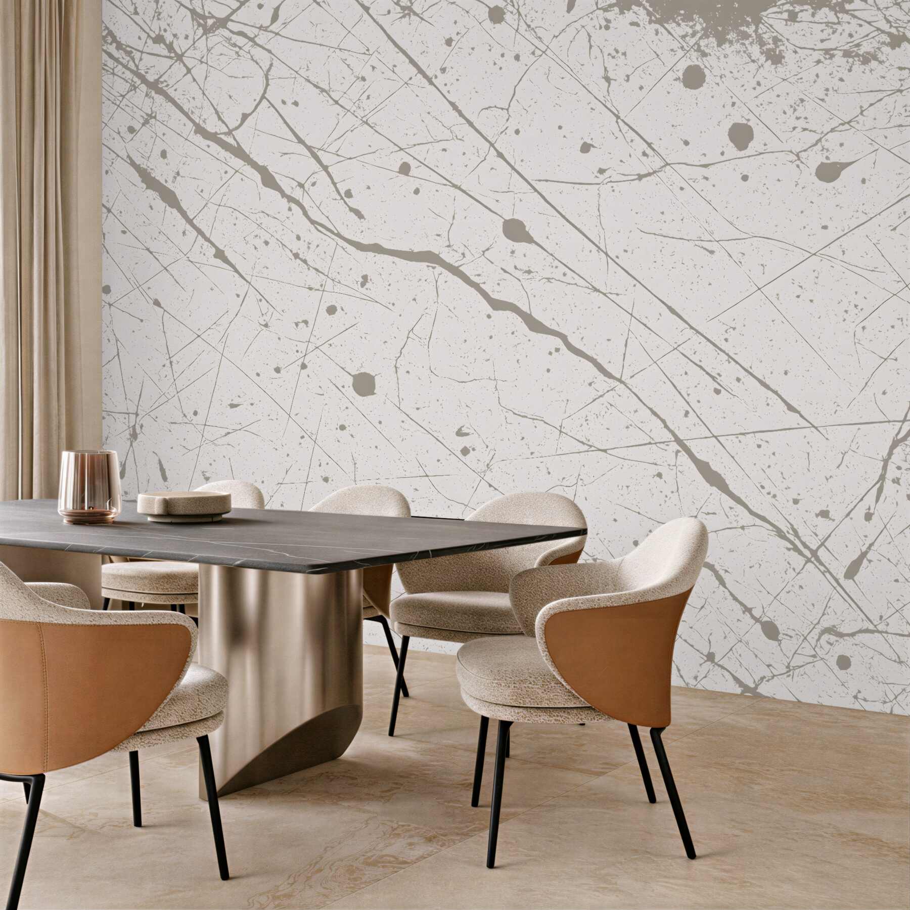 Fototapeta abstrakcyjne plamy farb w pastelowych odcieniach, współczesny styl