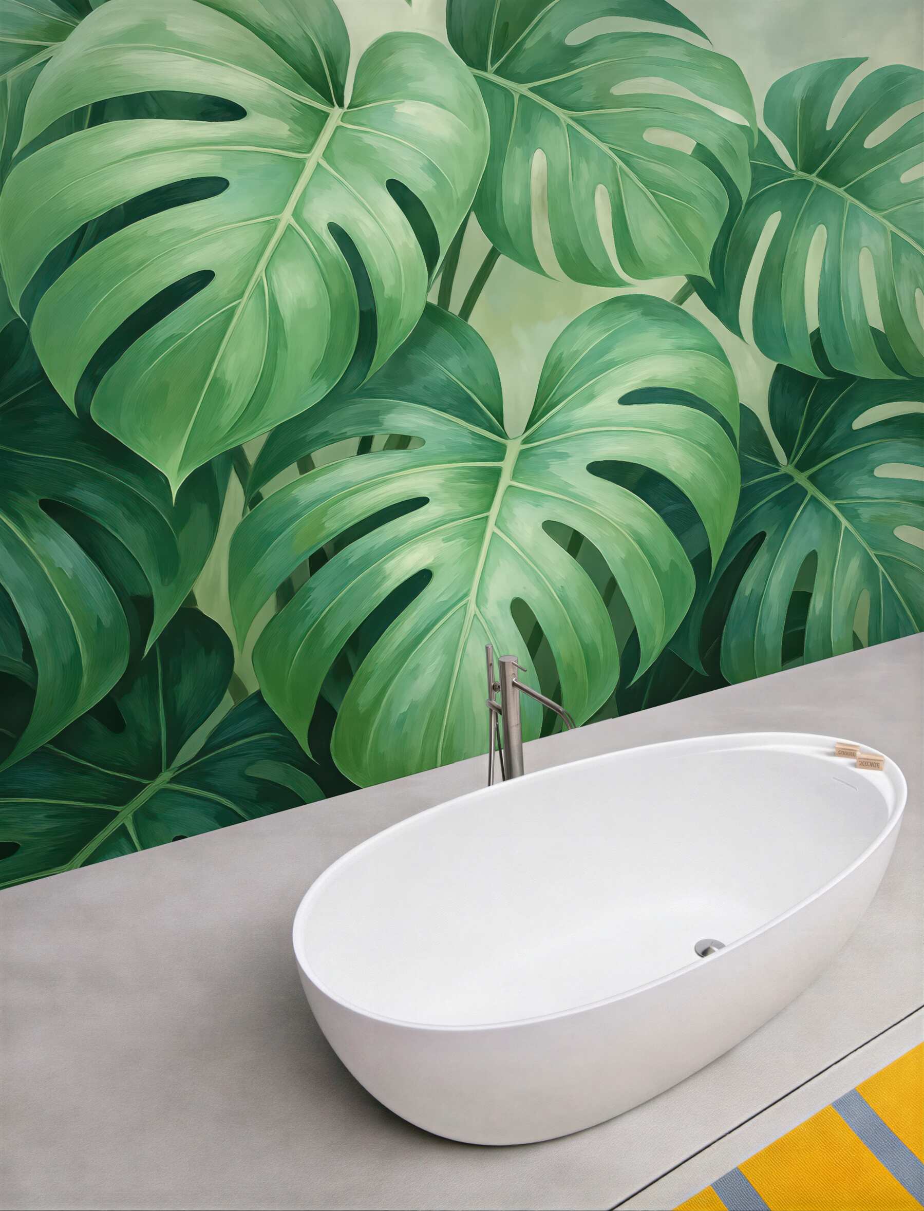 Fototapeta tropikalne liście monstery w zieleni