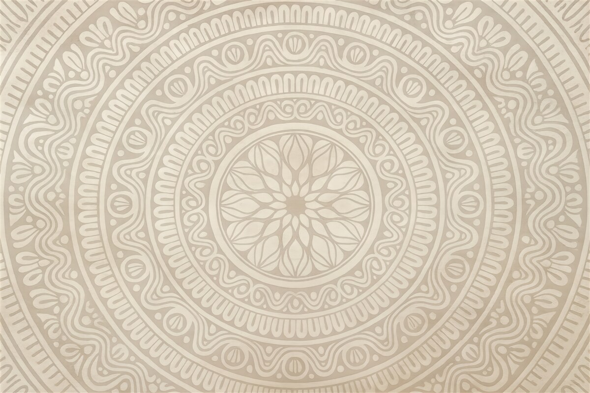 Fototapeta kremowa mandala w harmonijnym stylu